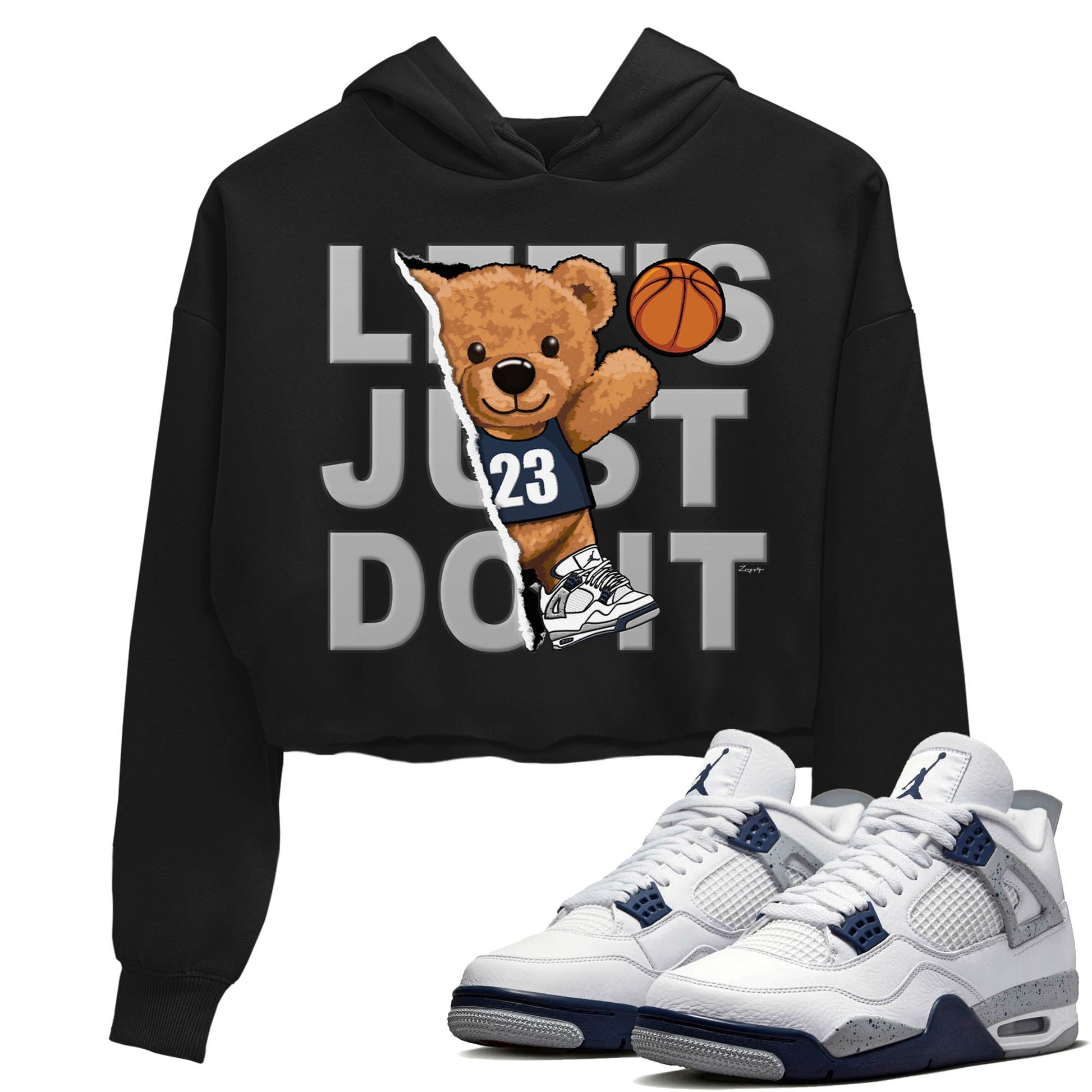 Jordan 4 Midnight Navy Sneaker Match Tees Rip Out Bear Sneaker Tees Jordan 4 Midnight Navy Sneaker Release Tees Women's Shirts