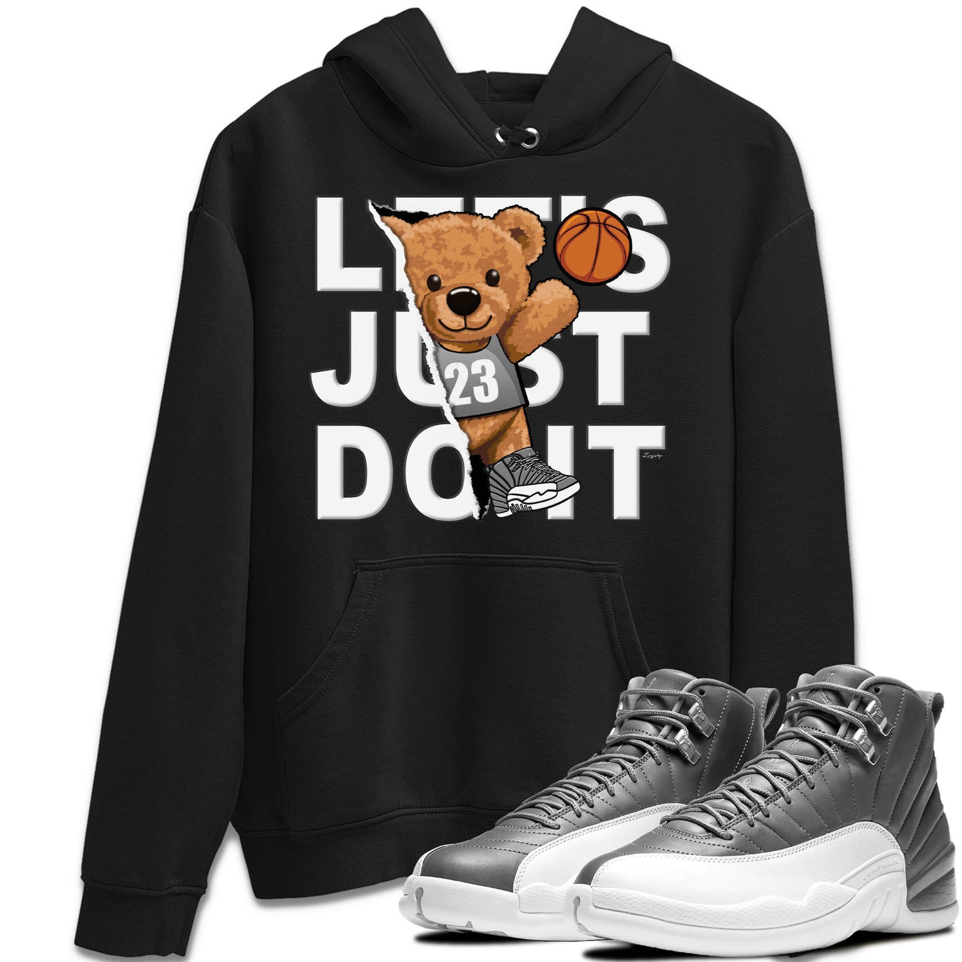 Jordan 12 Stealth Sneaker Match Tees Rip Out Bear Sneaker Tees Jordan 12 Stealth Sneaker Release Tees Unisex Shirts