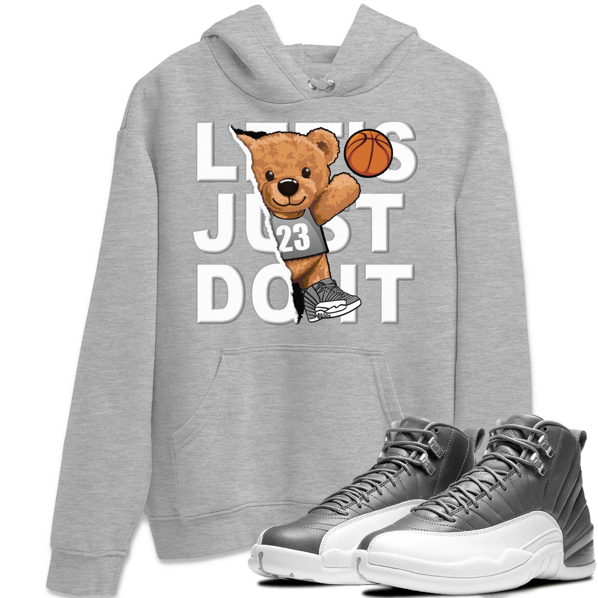 Jordan 12 Stealth Sneaker Match Tees Rip Out Bear Sneaker Tees Jordan 12 Stealth Sneaker Release Tees Unisex Shirts