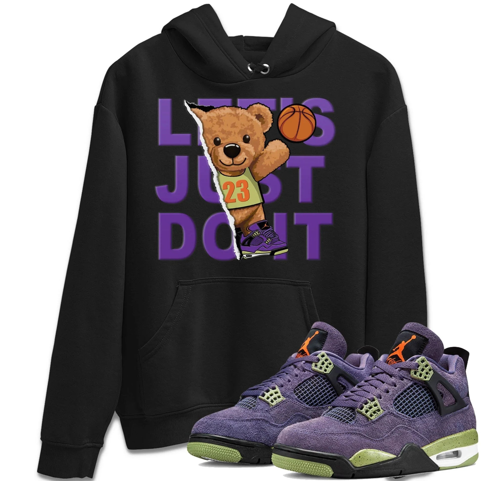 Jordan 4 Canyon Purple Sneaker Match Tees Rip Out Bear Sneaker Tees Jordan 4 Canyon Purple Sneaker Release Tees Unisex Shirts