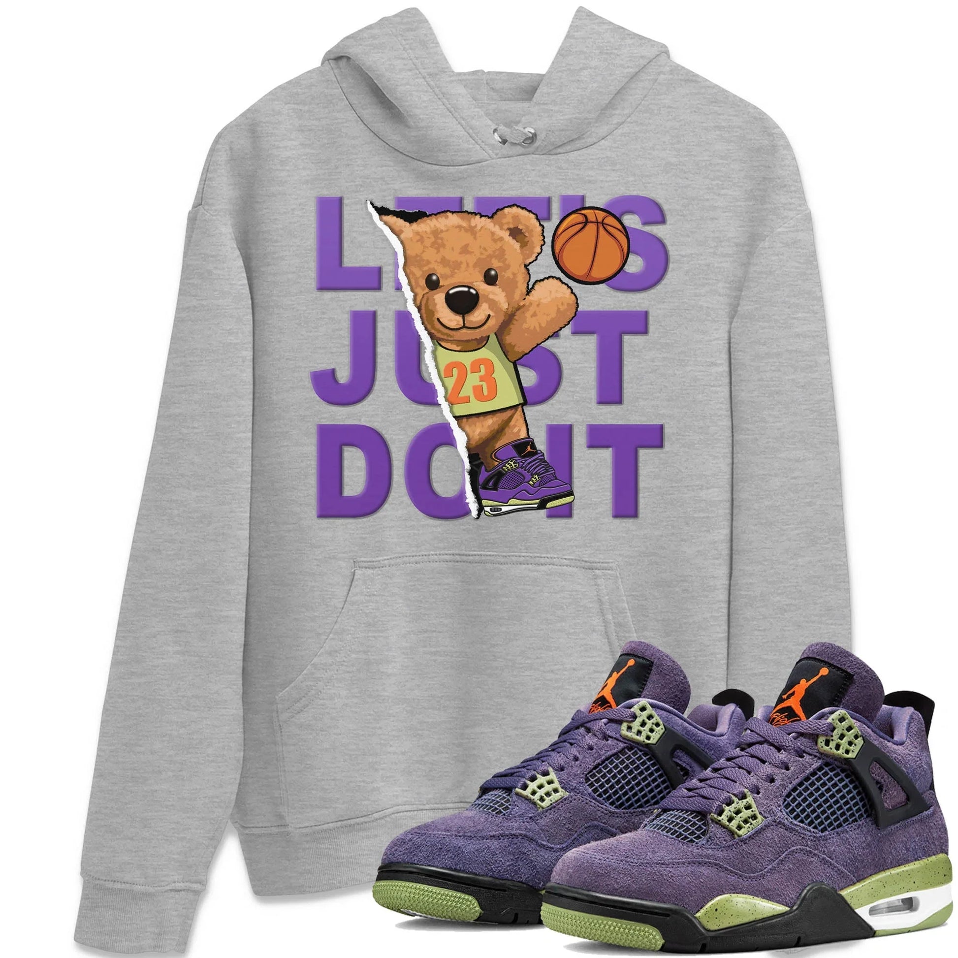 Jordan 4 Canyon Purple Sneaker Match Tees Rip Out Bear Sneaker Tees Jordan 4 Canyon Purple Sneaker Release Tees Unisex Shirts