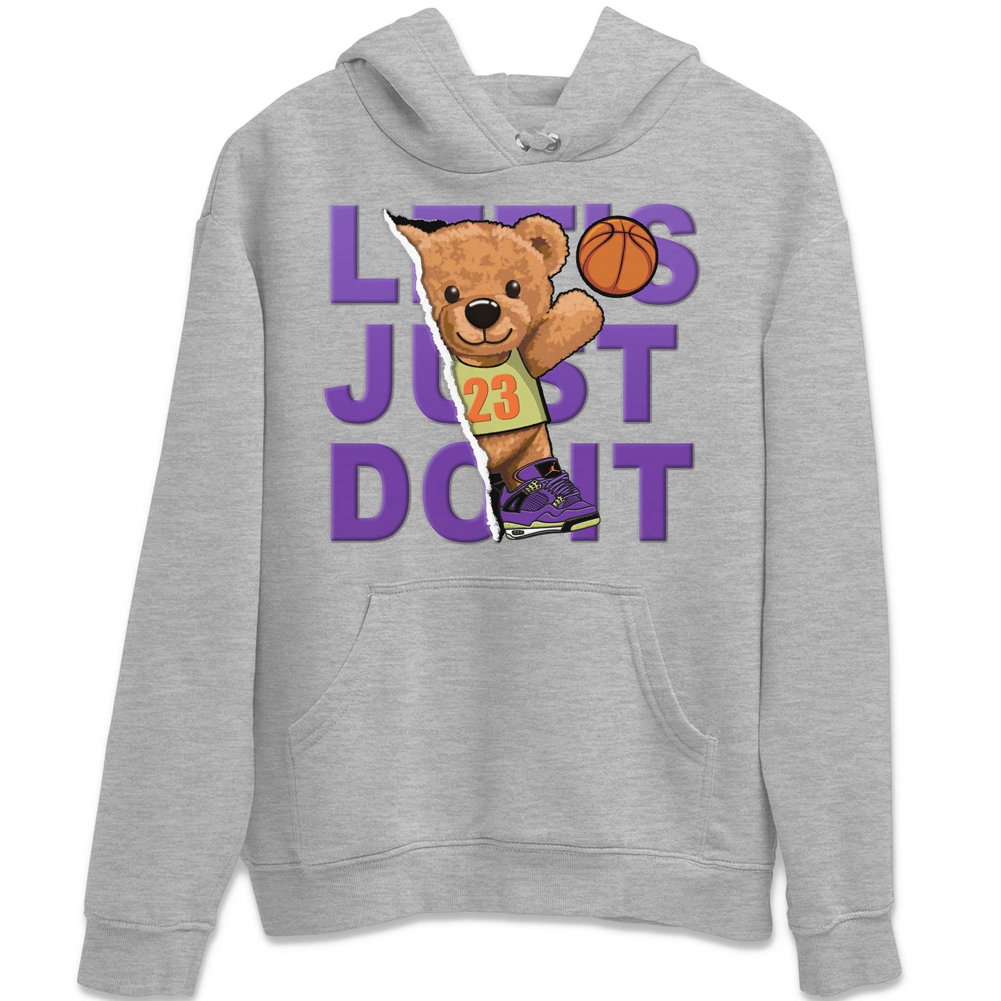 Jordan 4 Canyon Purple Sneaker Match Tees Rip Out Bear Sneaker Tees Jordan 4 Canyon Purple Sneaker Release Tees Unisex Shirts