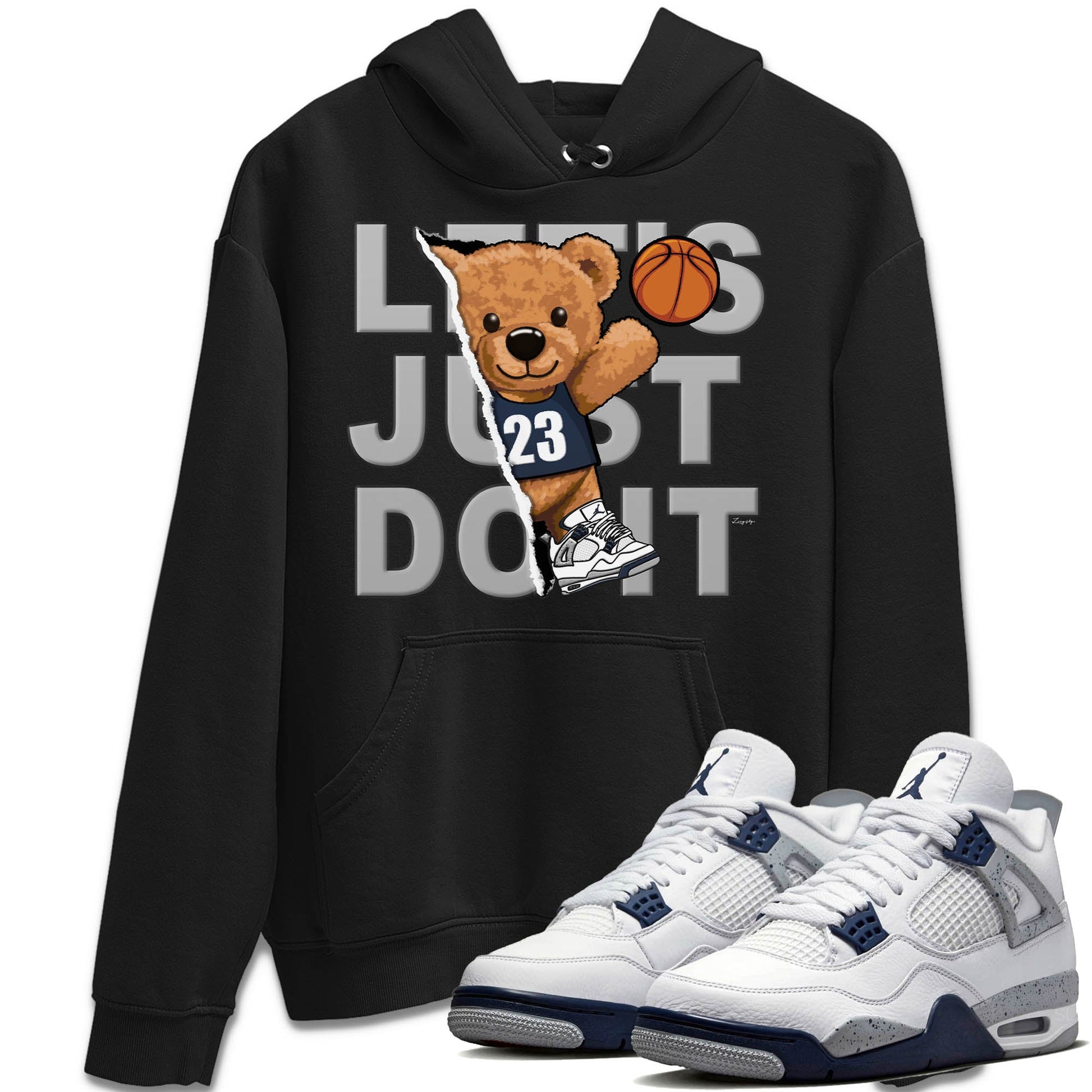 Jordan 4 Midnight Navy Sneaker Match Tees Rip Out Bear Sneaker Tees Jordan 4 Midnight Navy Sneaker Release Tees Unisex Shirts