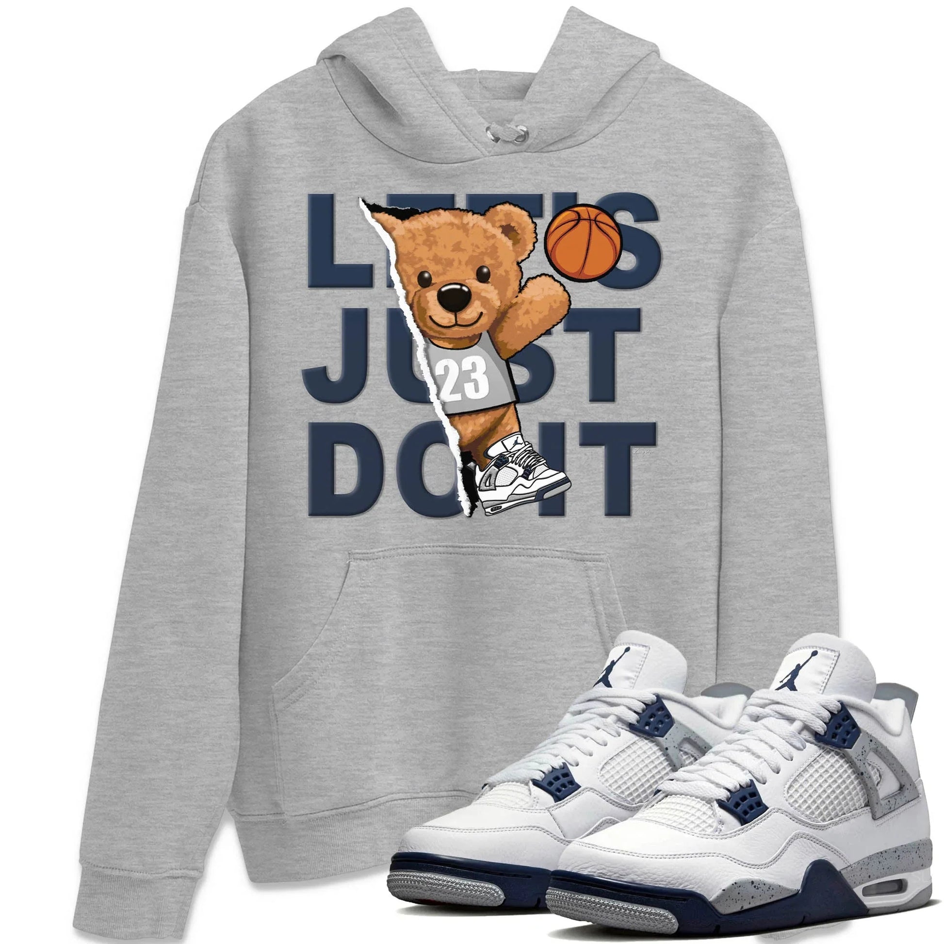 Jordan 4 Midnight Navy Sneaker Match Tees Rip Out Bear Sneaker Tees Jordan 4 Midnight Navy Sneaker Release Tees Unisex Shirts