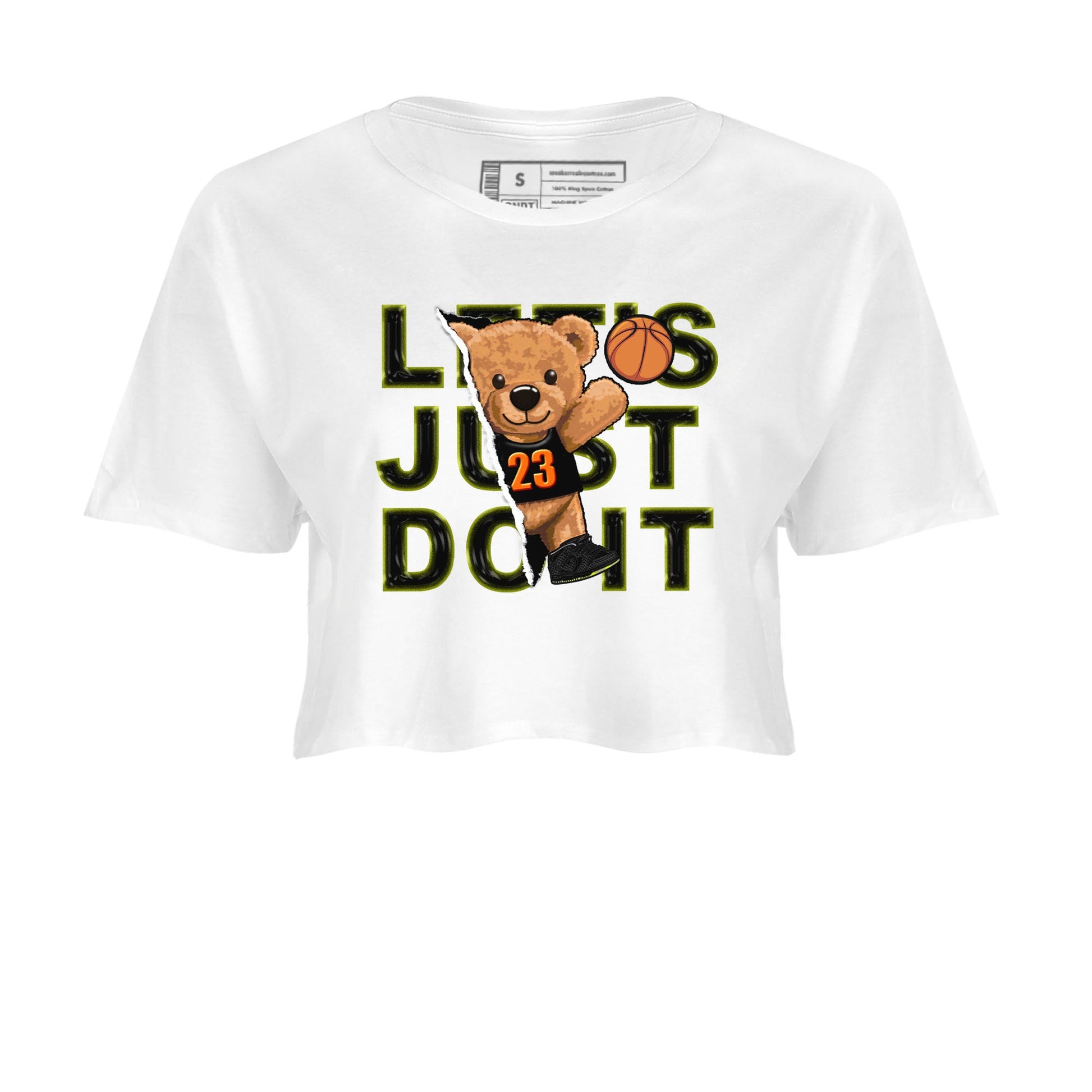 Nike Dunk Mid Premium shirt to match jordans Rip Out Bear sneaker tees Nike Dunk Mid Halloween SNRT Sneaker Tees Sneaker Matching Clothing Brand White 2 Crop T-Shirt