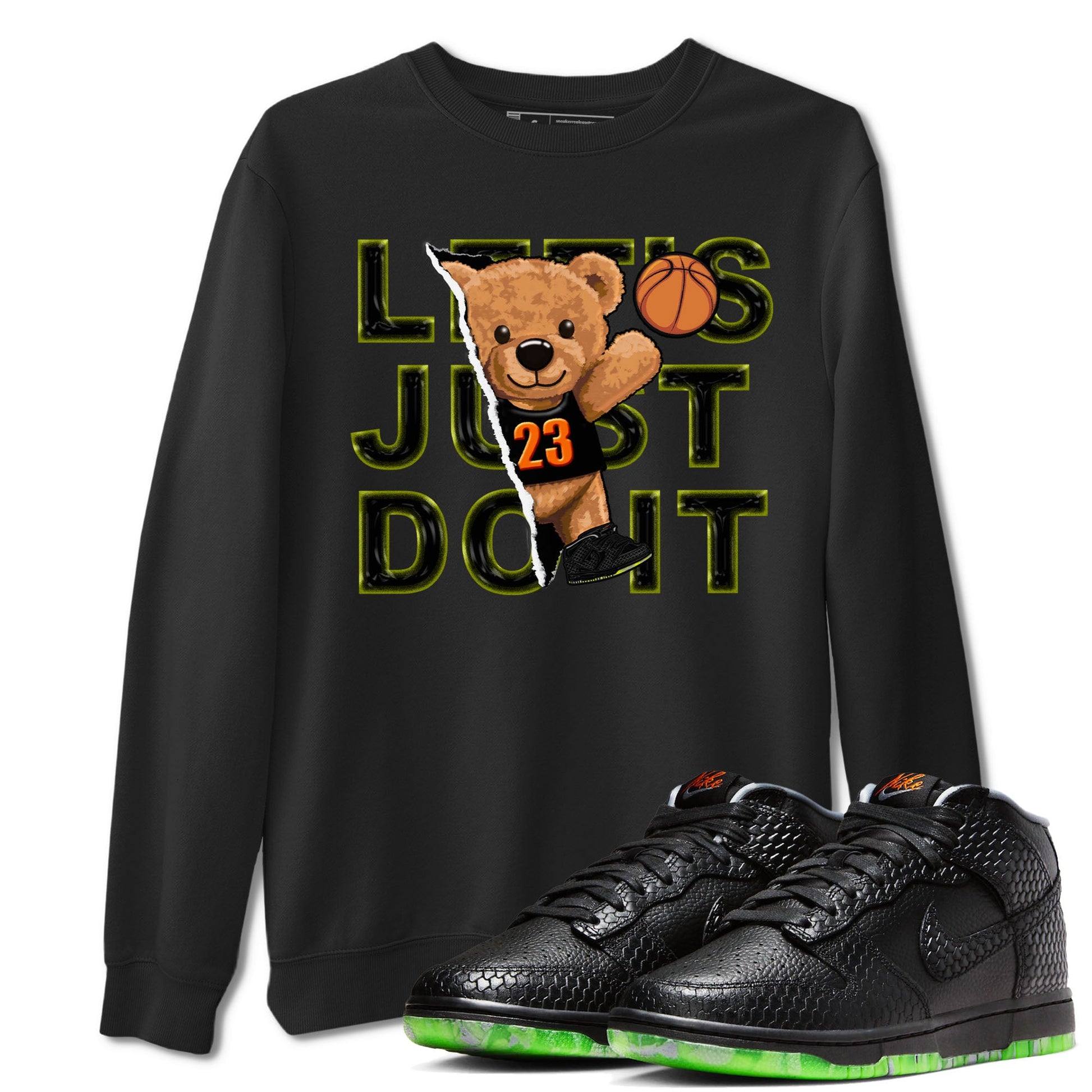 Nike Dunk Mid Premium shirt to match jordans Rip Out Bear sneaker tees Nike Dunk Mid Halloween SNRT Sneaker Tees Sneaker Matching Clothing Brand Unisex Sneaker Tee Black 1 T-Shirt