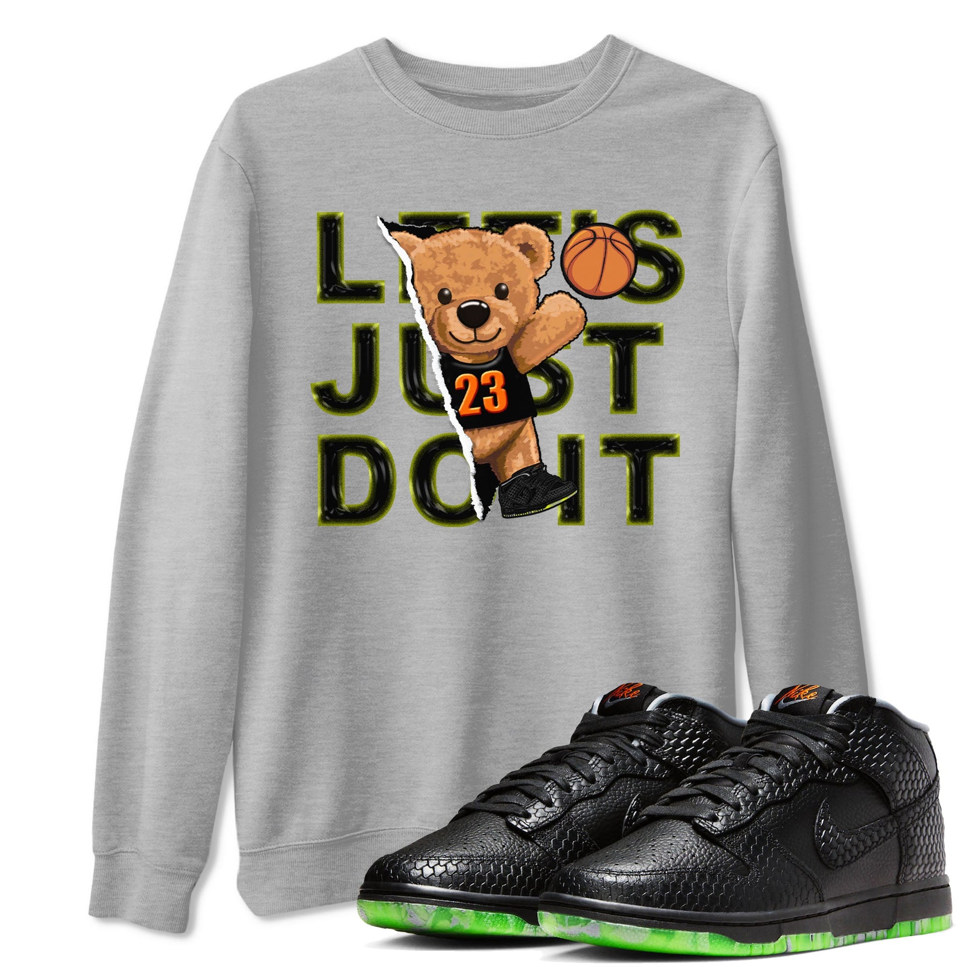 Nike Dunk Mid Premium shirt to match jordans Rip Out Bear sneaker tees Nike Dunk Mid Halloween SNRT Sneaker Tees Sneaker Matching Clothing Brand Unisex Sneaker Tee Heather Grey 1 T-Shirt