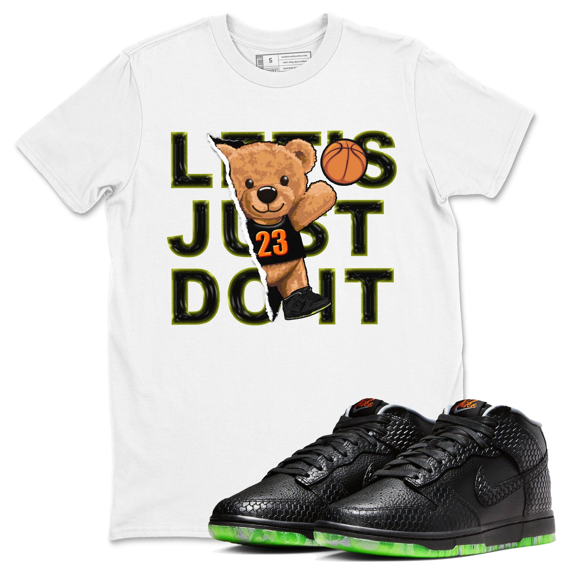 Nike Dunk Mid Premium shirt to match jordans Rip Out Bear sneaker tees Nike Dunk Mid Halloween SNRT Sneaker Tees Sneaker Matching Clothing Brand Unisex Sneaker Tee White 1 T-Shirt