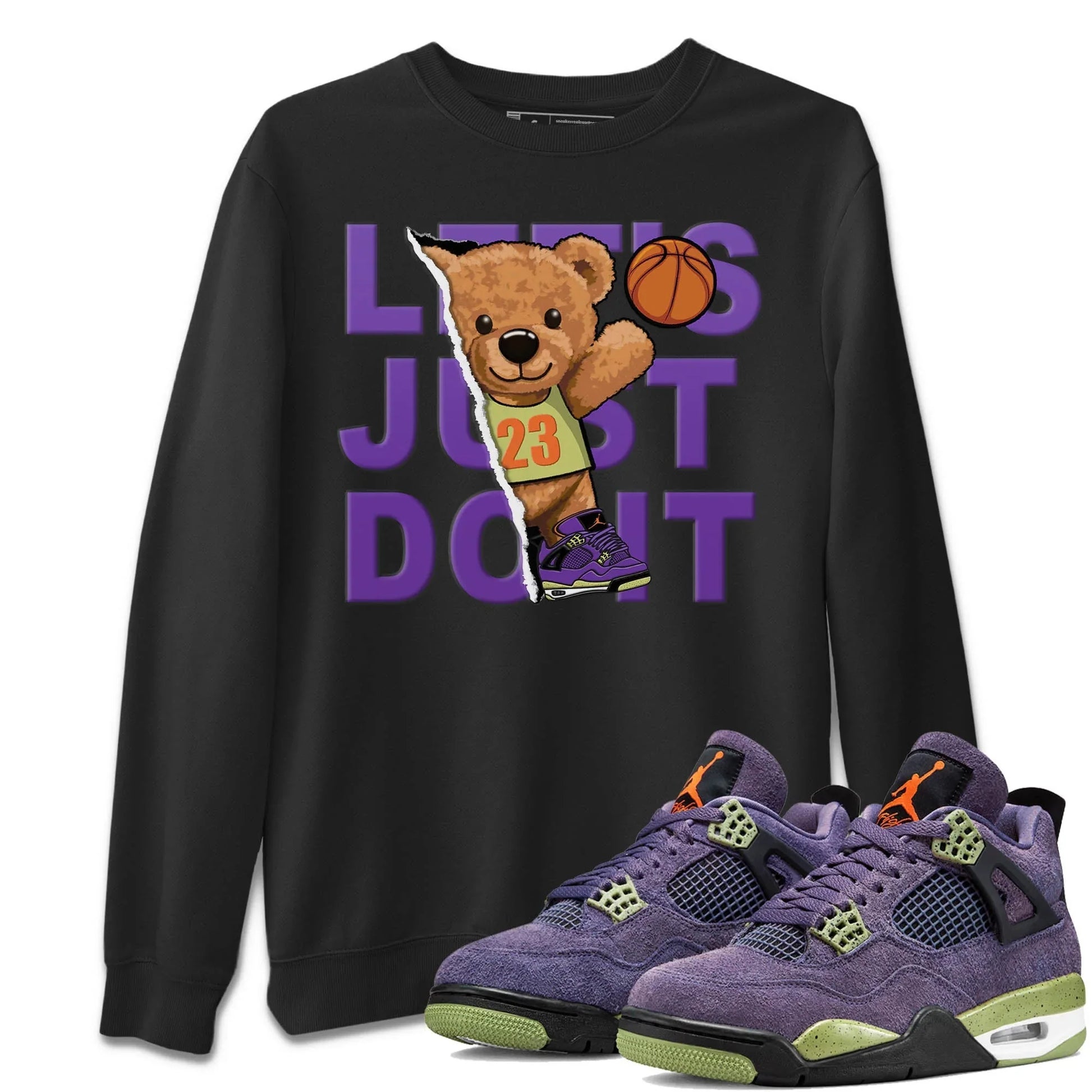 Jordan 4 Canyon Purple Sneaker Match Tees Rip Out Bear Sneaker Tees Jordan 4 Canyon Purple Sneaker Release Tees Unisex Shirts