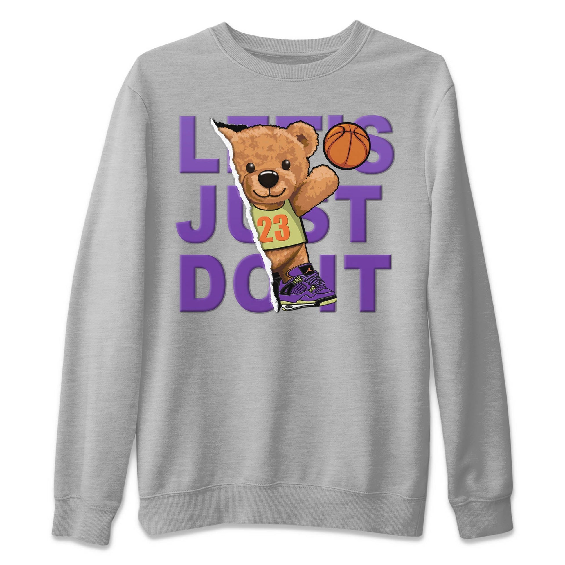 Jordan 4 Canyon Purple Sneaker Match Tees Rip Out Bear Sneaker Tees Jordan 4 Canyon Purple Sneaker Release Tees Unisex Shirts