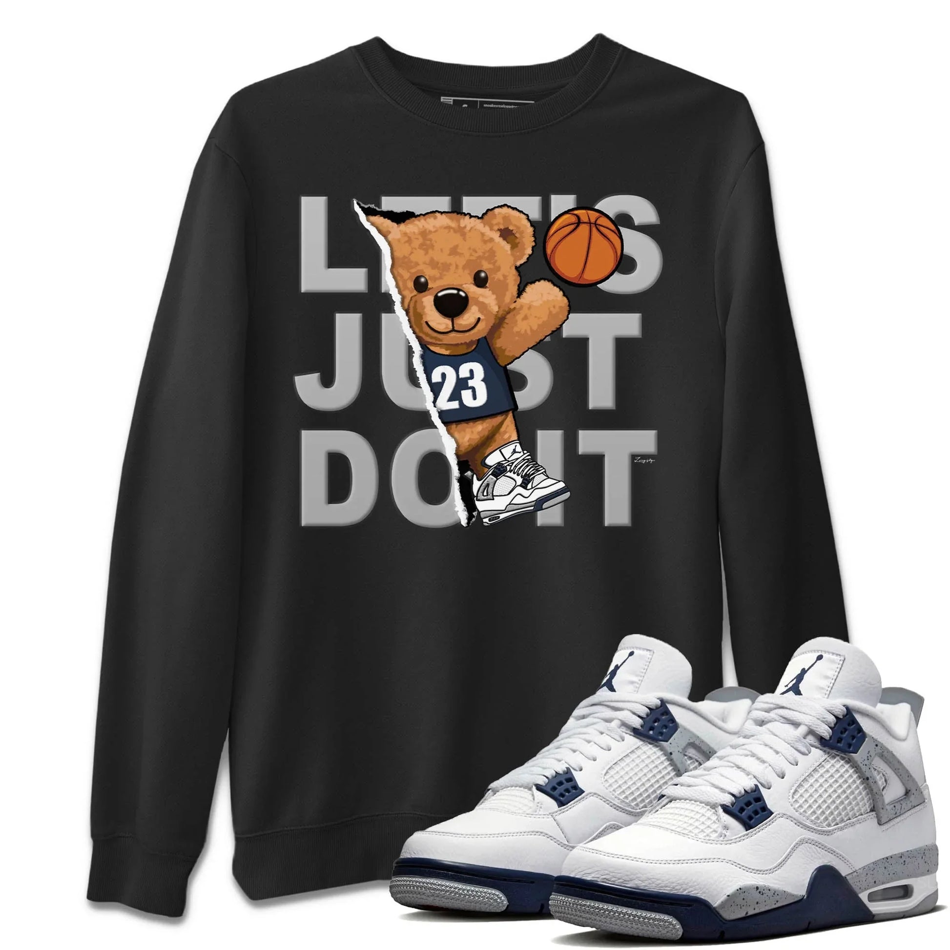 Jordan 4 Midnight Navy Sneaker Match Tees Rip Out Bear Sneaker Tees Jordan 4 Midnight Navy Sneaker Release Tees Unisex Shirts