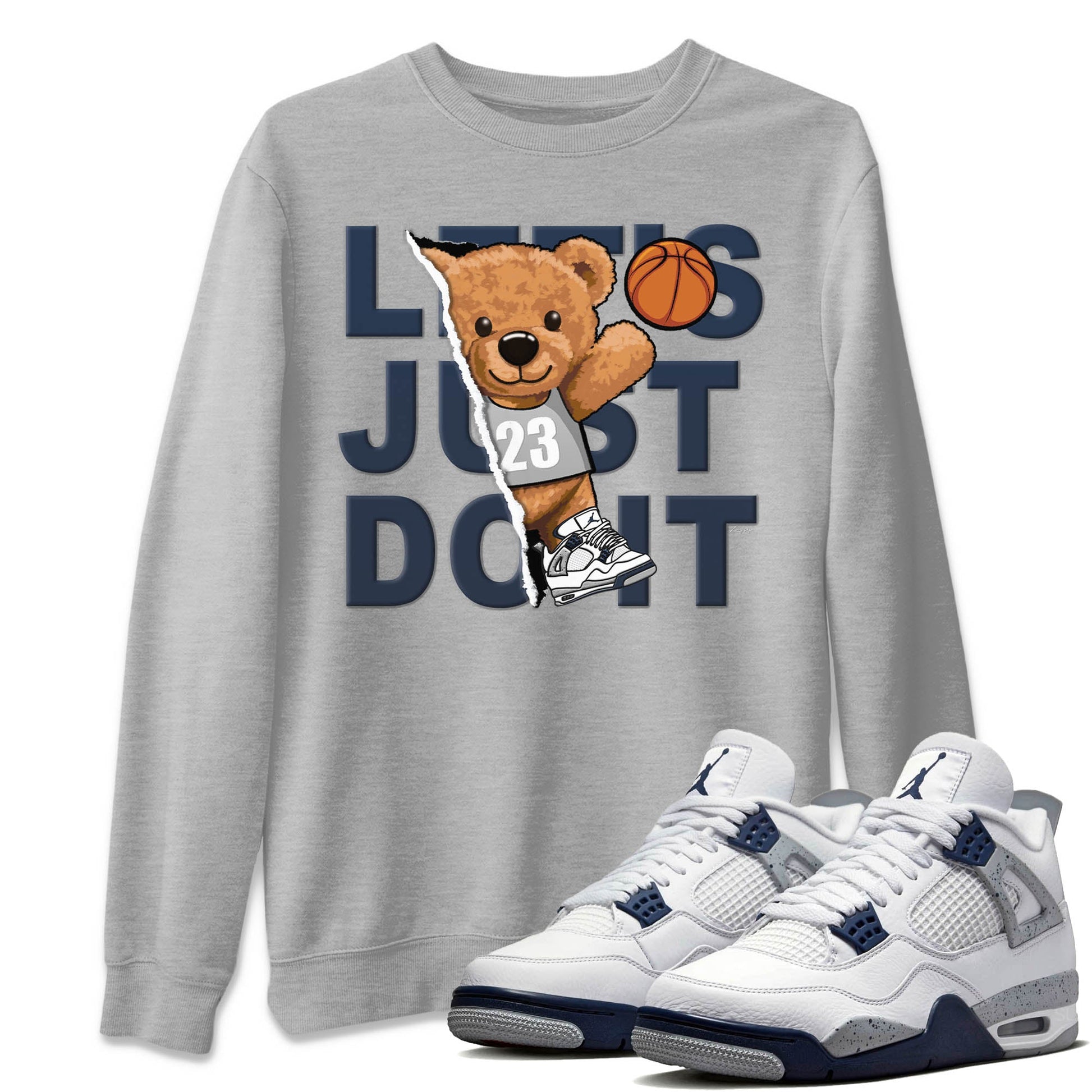 Jordan 4 Midnight Navy Sneaker Match Tees Rip Out Bear Sneaker Tees Jordan 4 Midnight Navy Sneaker Release Tees Unisex Shirts