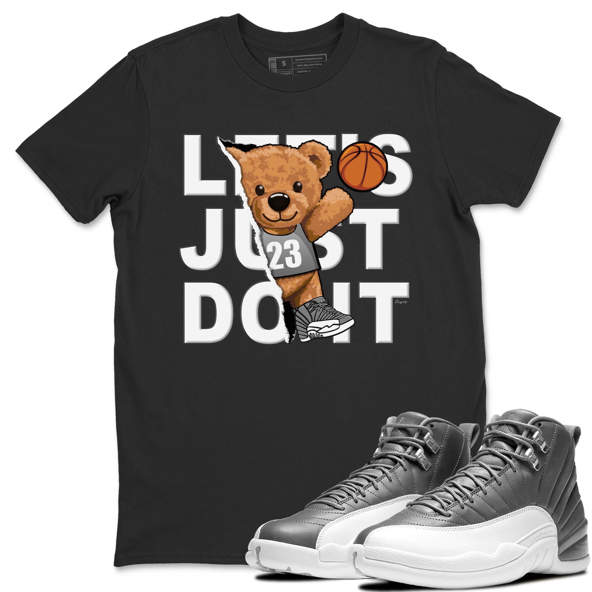 Jordan 12 Stealth Sneaker Match Tees Rip Out Bear Sneaker Tees Jordan 12 Stealth Sneaker Release Tees Unisex Shirts