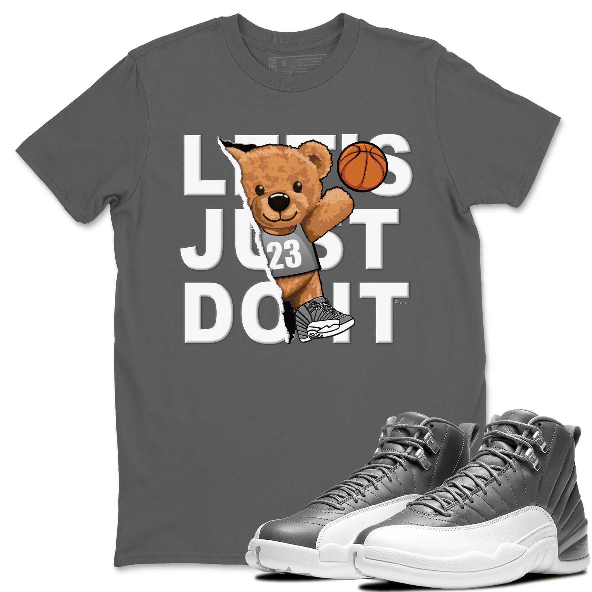 Jordan 12 Stealth Sneaker Match Tees Rip Out Bear Sneaker Tees Jordan 12 Stealth Sneaker Release Tees Unisex Shirts