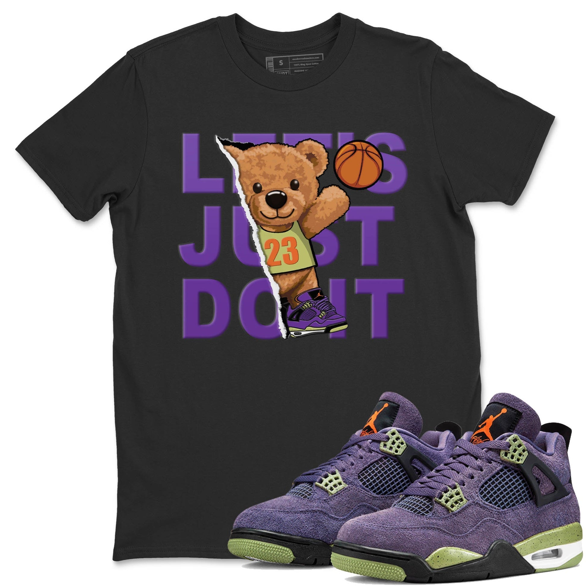 Jordan 4 Canyon Purple Sneaker Match Tees Rip Out Bear Sneaker Tees Jordan 4 Canyon Purple Sneaker Release Tees Unisex Shirts