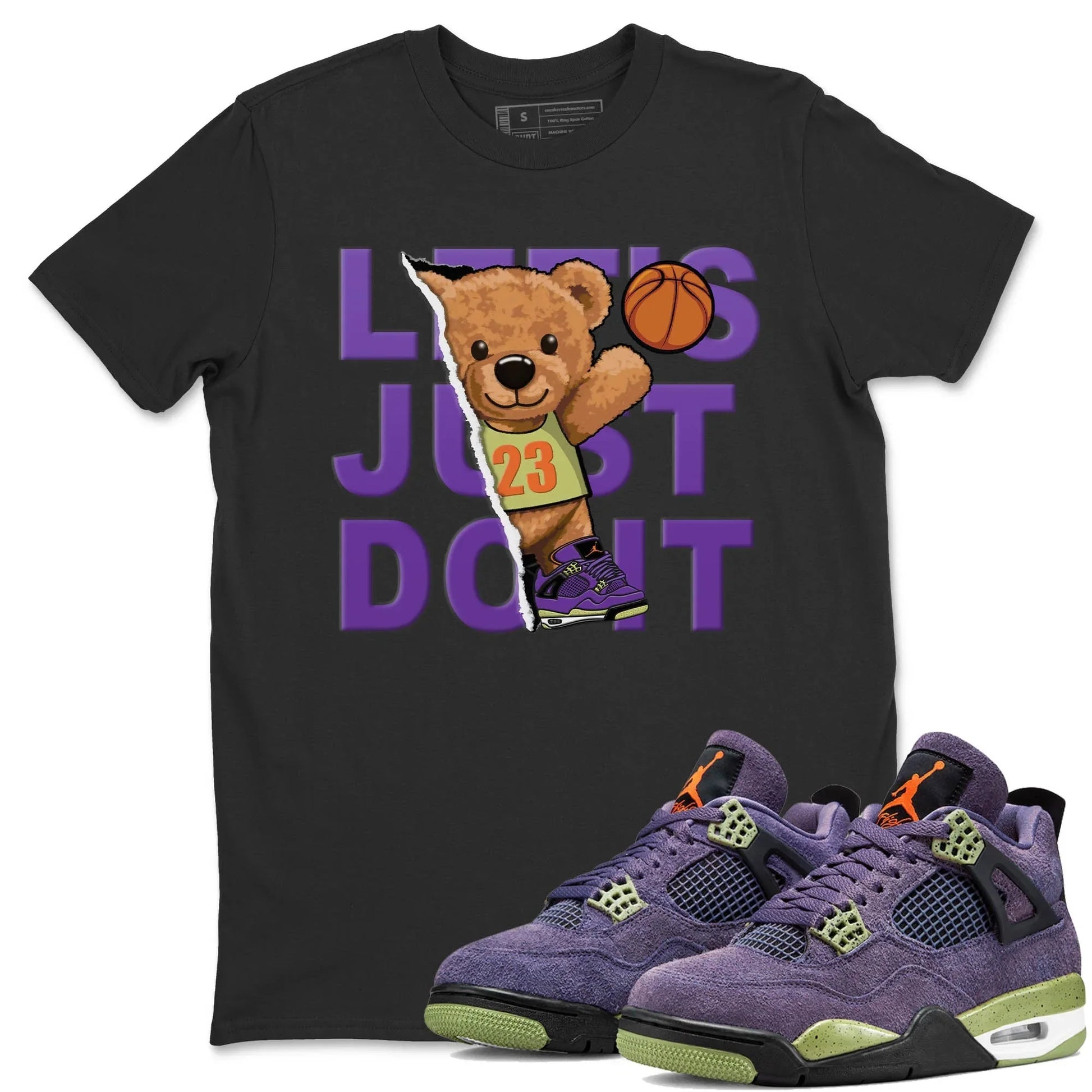 Jordan 4 Canyon Purple Sneaker Match Tees Rip Out Bear Sneaker Tees Jordan 4 Canyon Purple Sneaker Release Tees Unisex Shirts