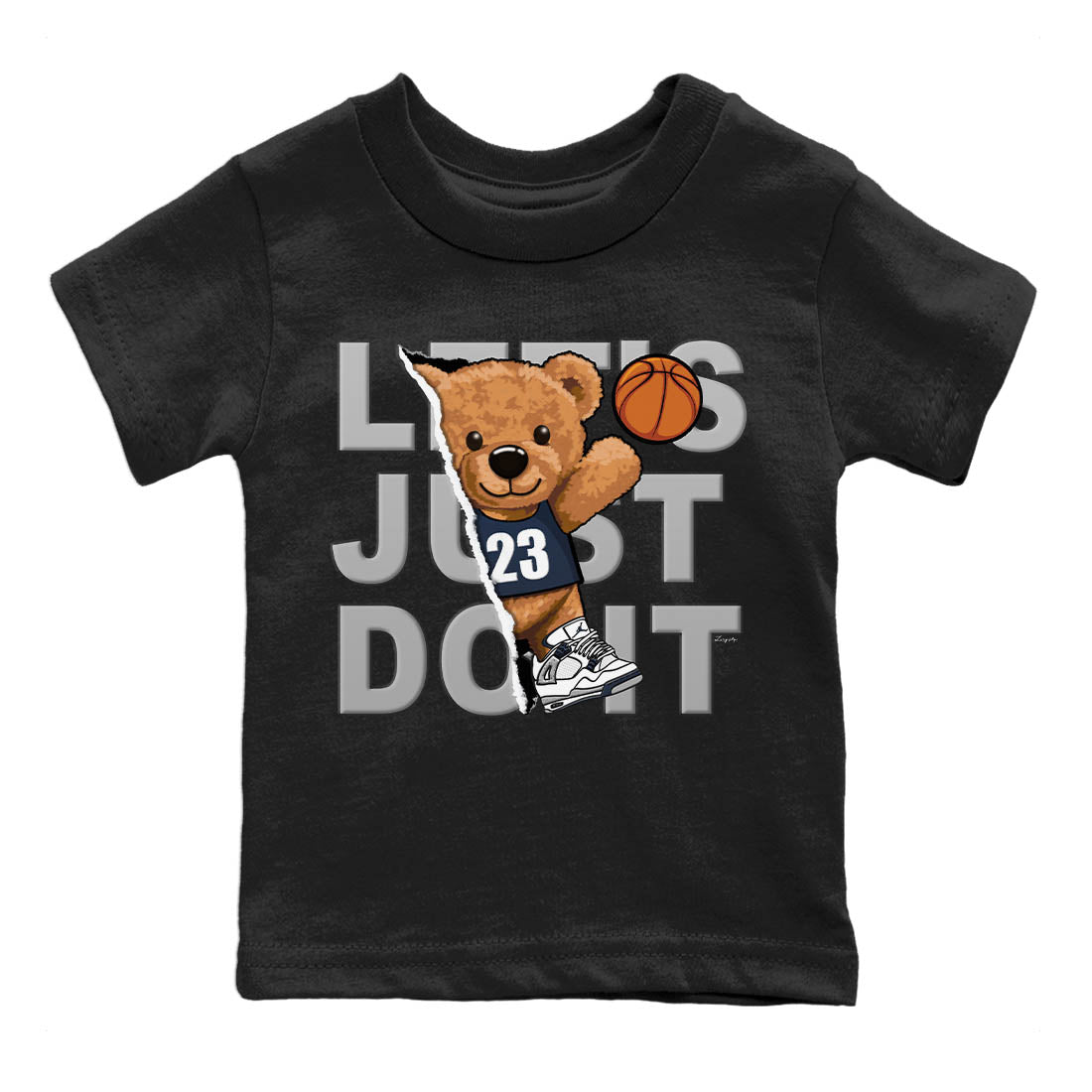 Jordan 4 Midnight Navy Sneaker Match Tees Rip Out Bear Sneaker Tees Jordan 4 Midnight Navy Sneaker Release Tees Kids Shirts