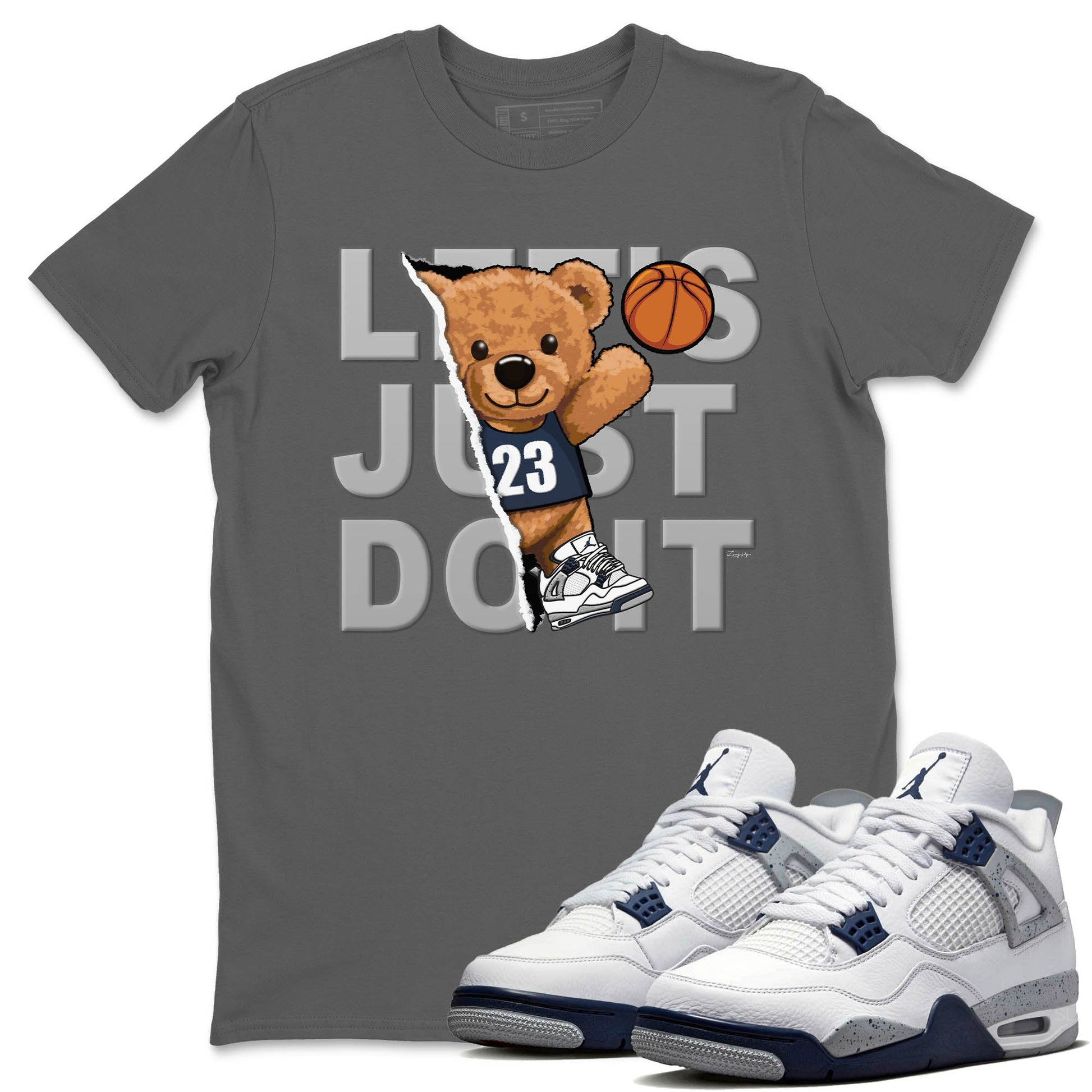Jordan 4 Midnight Navy Sneaker Match Tees Rip Out Bear Sneaker Tees Jordan 4 Midnight Navy Sneaker Release Tees Unisex Shirts