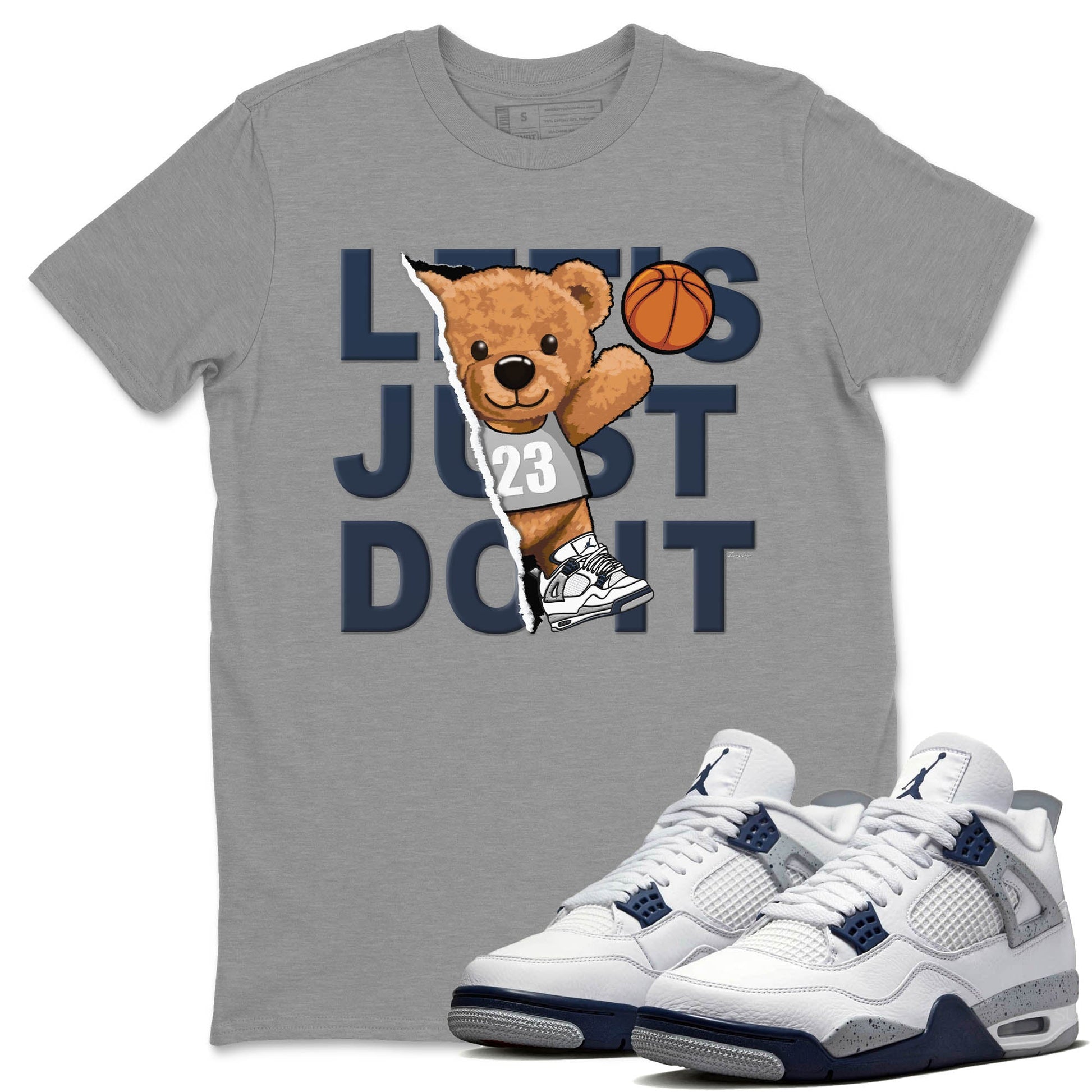 Jordan 4 Midnight Navy Sneaker Match Tees Rip Out Bear Sneaker Tees Jordan 4 Midnight Navy Sneaker Release Tees Unisex Shirts