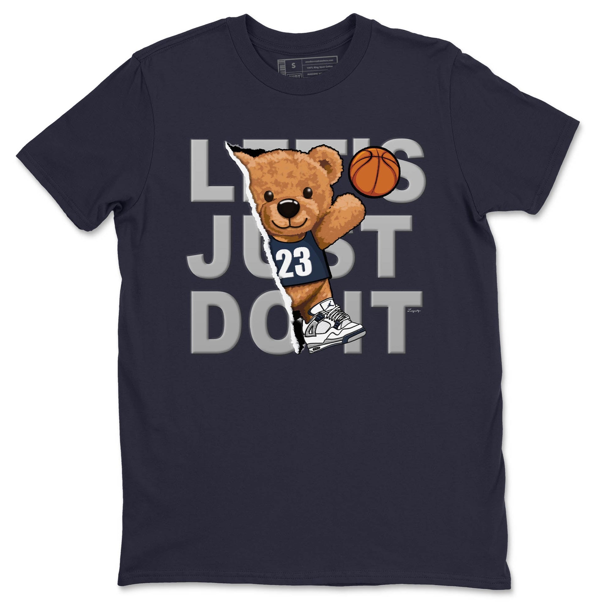 Jordan 4 Midnight Navy Sneaker Match Tees Rip Out Bear Sneaker Tees Jordan 4 Midnight Navy Sneaker Release Tees Unisex Shirts