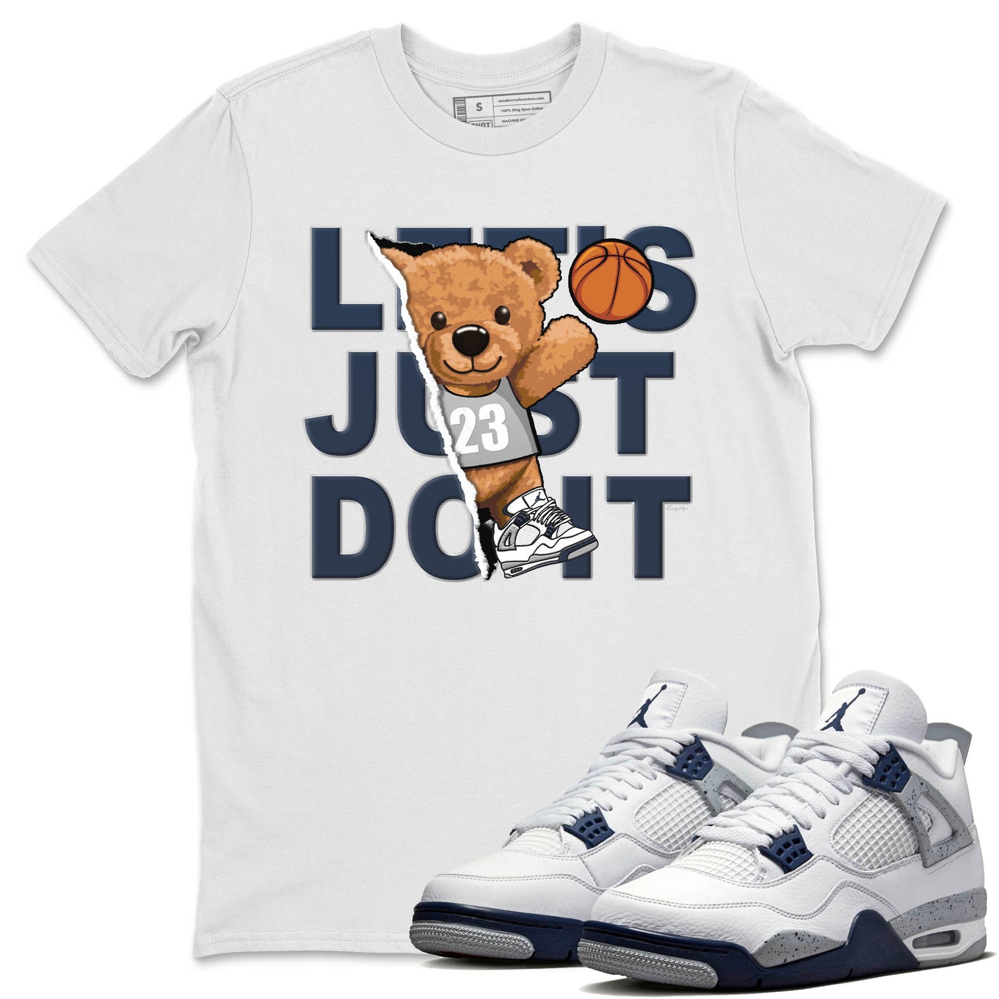 Jordan 4 Midnight Navy Sneaker Match Tees Rip Out Bear Sneaker Tees Jordan 4 Midnight Navy Sneaker Release Tees Unisex Shirts