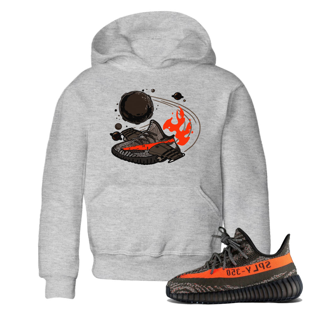 Yeezy 350 Carbon Beluga shirt to match sneakers Rocket Boost sneaker tees Yeezy Boost 350 V2 Carbon Beluga SNRT Sneaker Release Tees Baby Toddler Heather Grey 1 T-Shirt