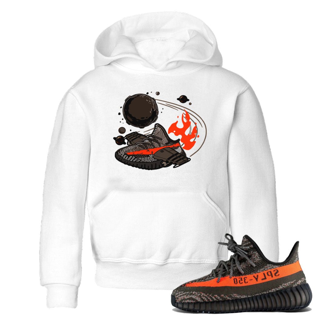 Yeezy 350 Carbon Beluga shirt to match sneakers Rocket Boost sneaker tees Yeezy Boost 350 V2 Carbon Beluga SNRT Sneaker Release Tees Baby Toddler White 1 T-Shirt