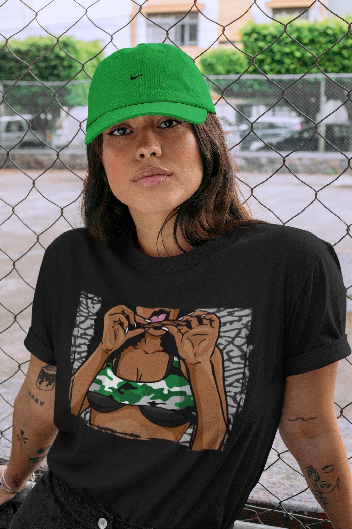Jordan 3 Pine Green Sneaker Match Tees Roll Up Sneaker Tees Jordan 3 Pine Green Sneaker Release Tees Unisex Shirts