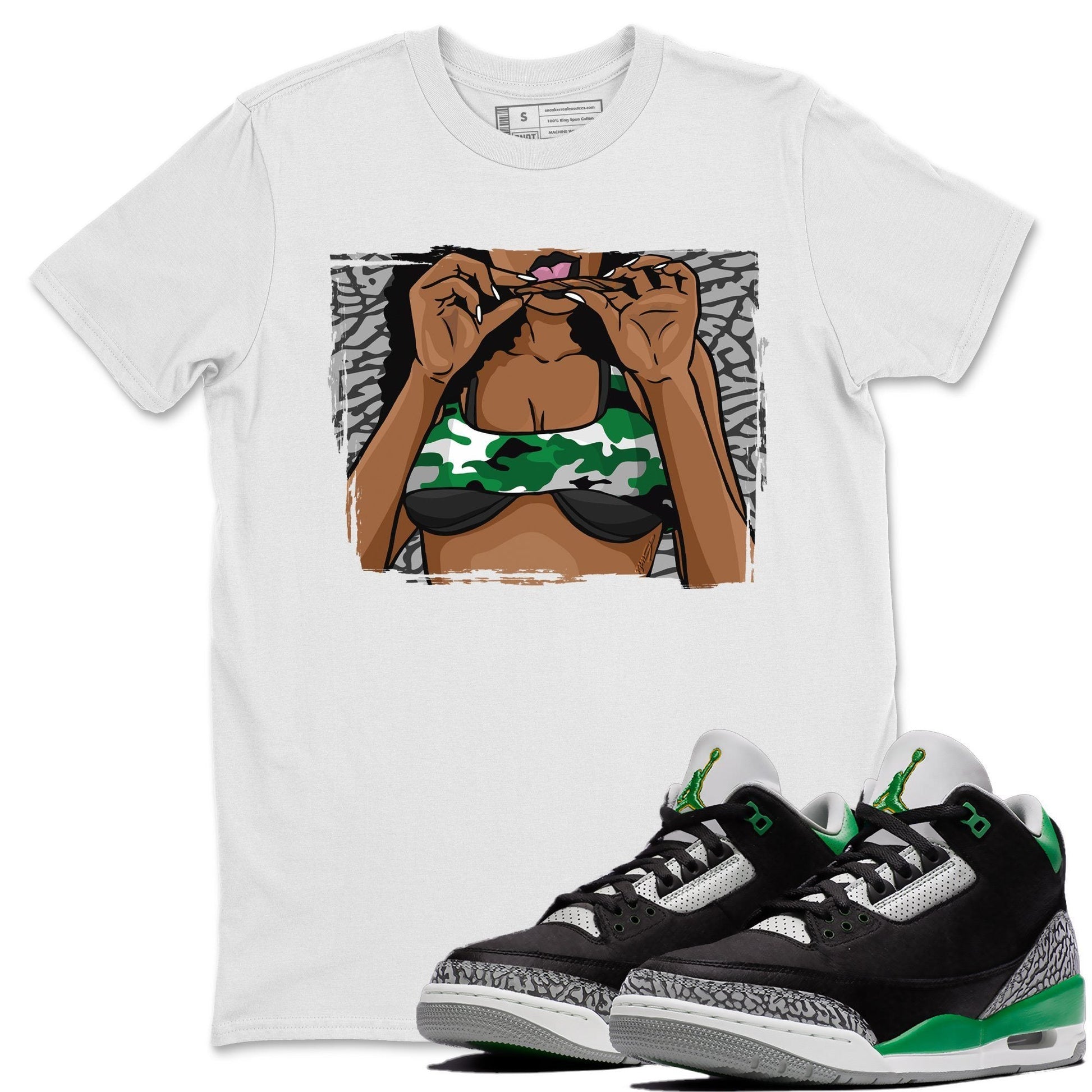 Jordan 3 Pine Green Sneaker Match Tees Roll Up Sneaker Tees Jordan 3 Pine Green Sneaker Release Tees Unisex Shirts