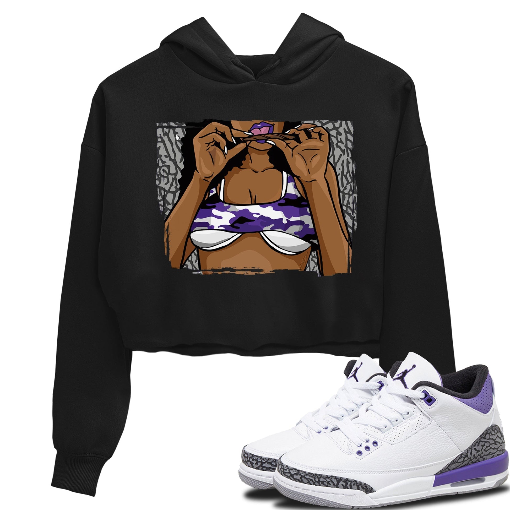 Jordan 3 Dark Iris Sneaker Match Tees Roll Up Sneaker Tees Jordan 3 Dark Iris Sneaker Release Tees Women's Shirts