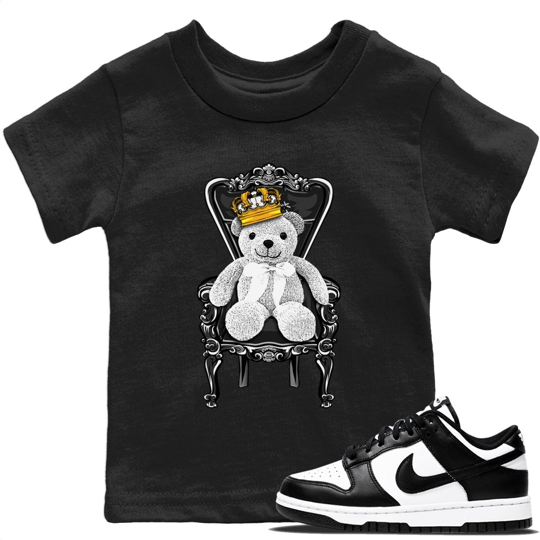 Dunk Panda Sneaker Match Tees Royal Bear Sneaker Tees Dunk Panda Sneaker Release Tees Kids Shirts