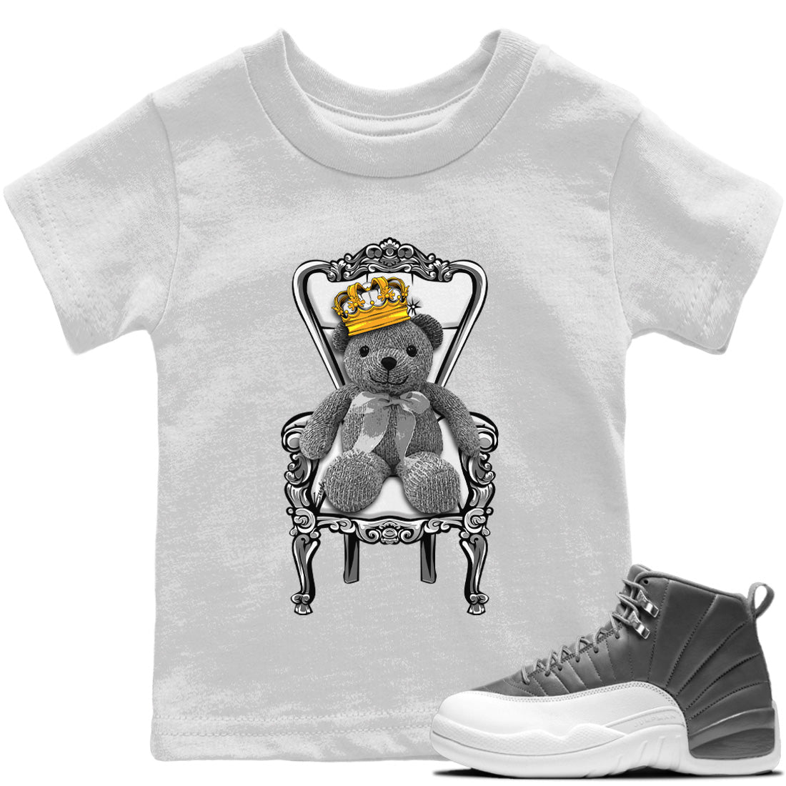Jordan 12 Stealth Sneaker Match Tees Royal Bear Sneaker Tees Jordan 12 Stealth Sneaker Release Tees Kids Shirts