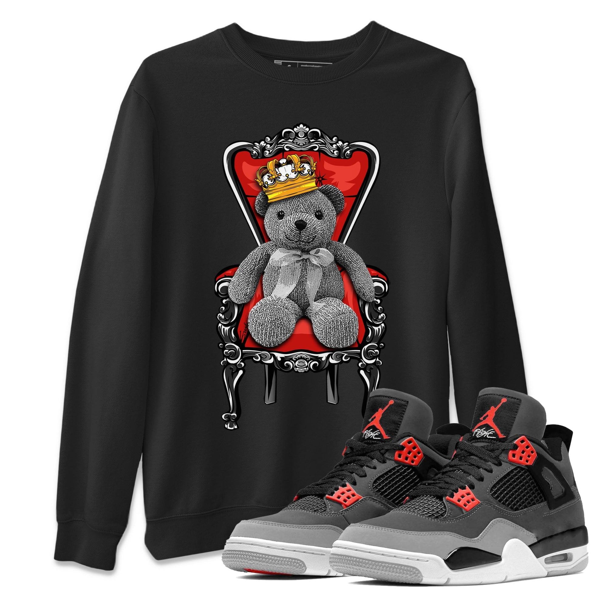 Jordan 4 Infrared Sneaker Match Tees Royal Bear Sneaker Tees Jordan 4 Infrared Sneaker Release Tees Unisex Shirts