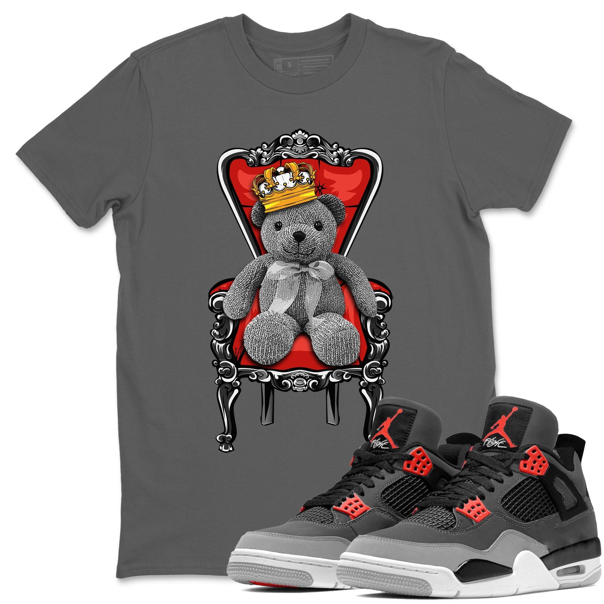 Jordan 4 Infrared Sneaker Match Tees Royal Bear Sneaker Tees Jordan 4 Infrared Sneaker Release Tees Unisex Shirts