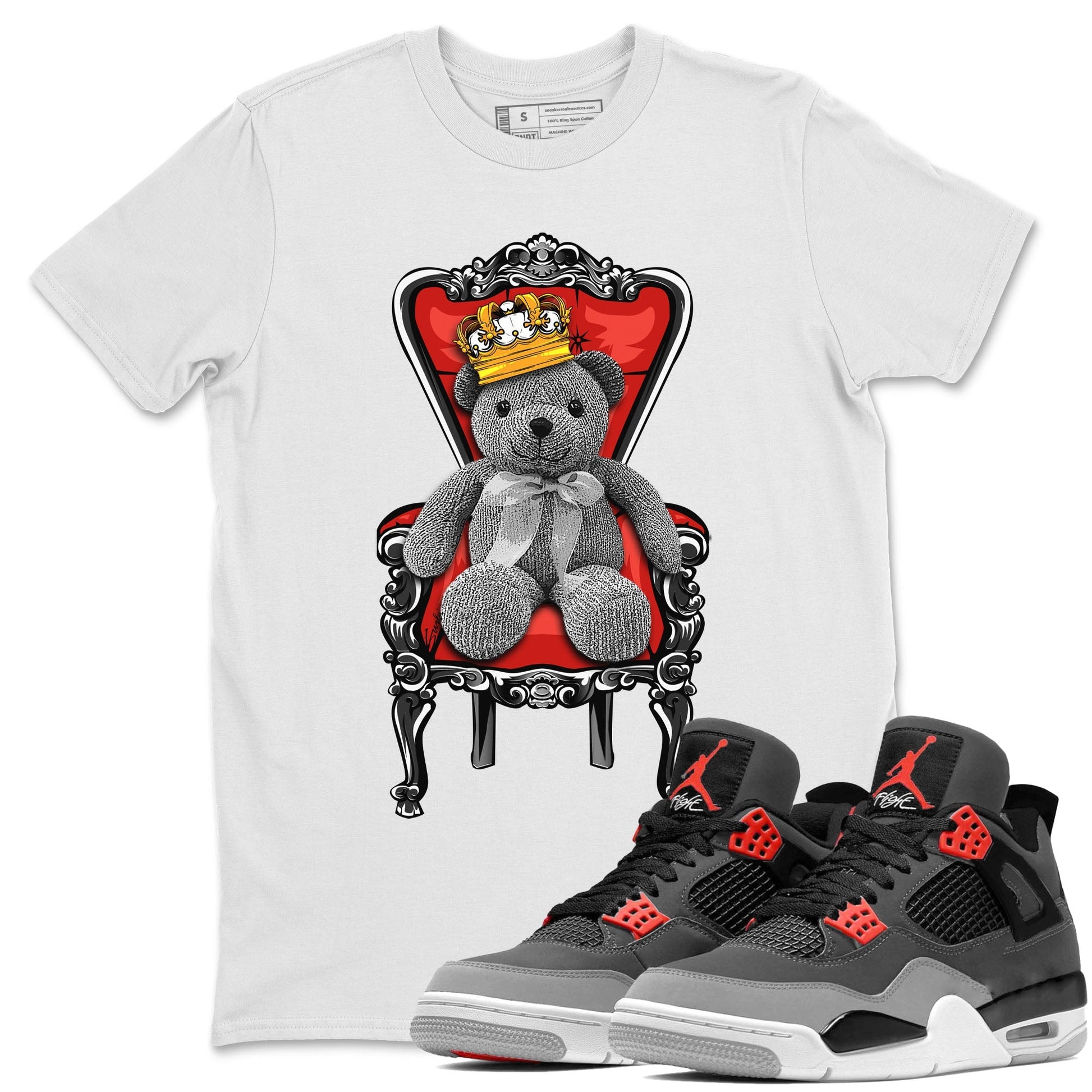 Jordan 4 Infrared Sneaker Match Tees Royal Bear Sneaker Tees Jordan 4 Infrared Sneaker Release Tees Unisex Shirts