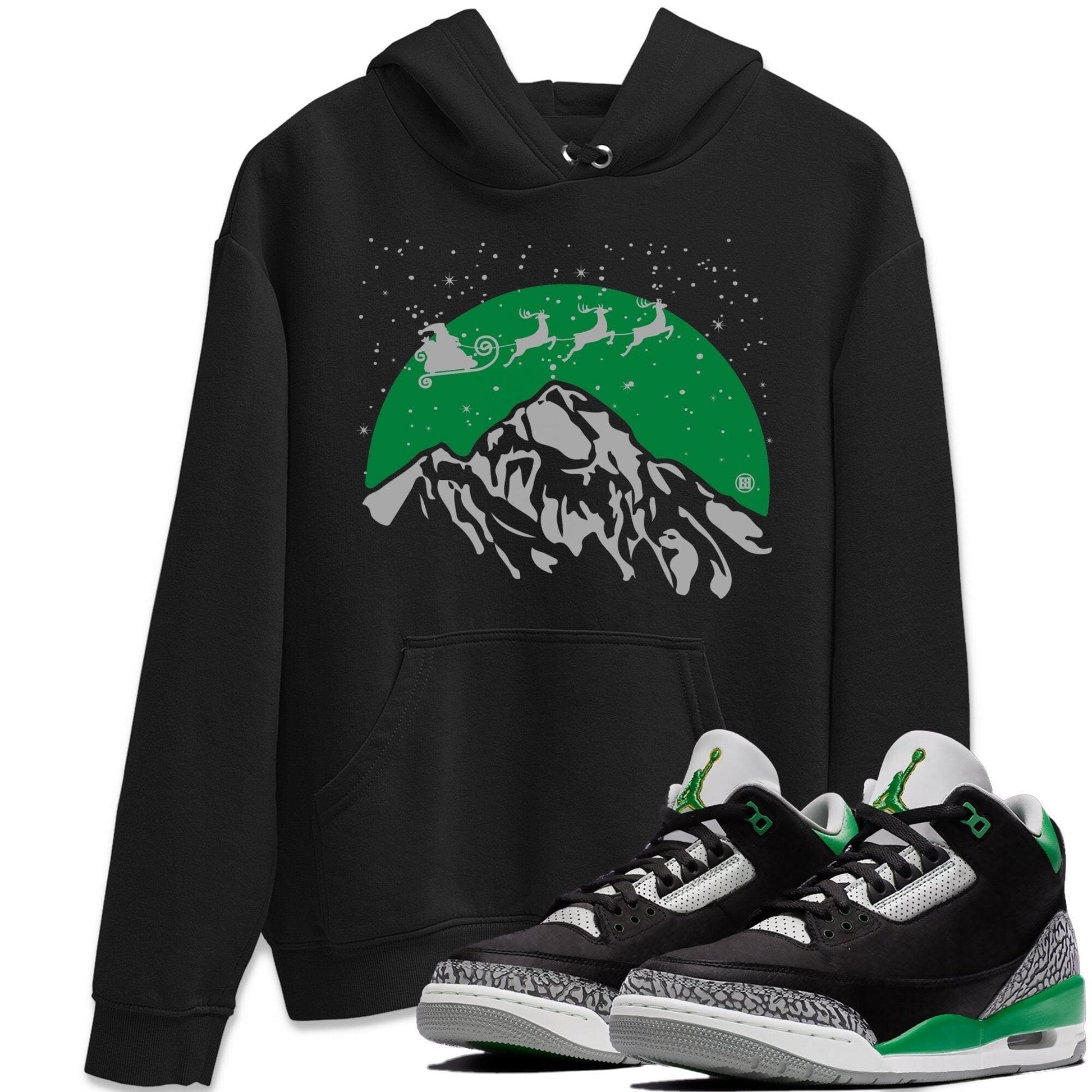 Jordan 3 Pine Green Sneaker Match Tees Santa Silhouette Sneaker Tees Jordan 3 Pine Green Sneaker Release Tees Unisex Shirts