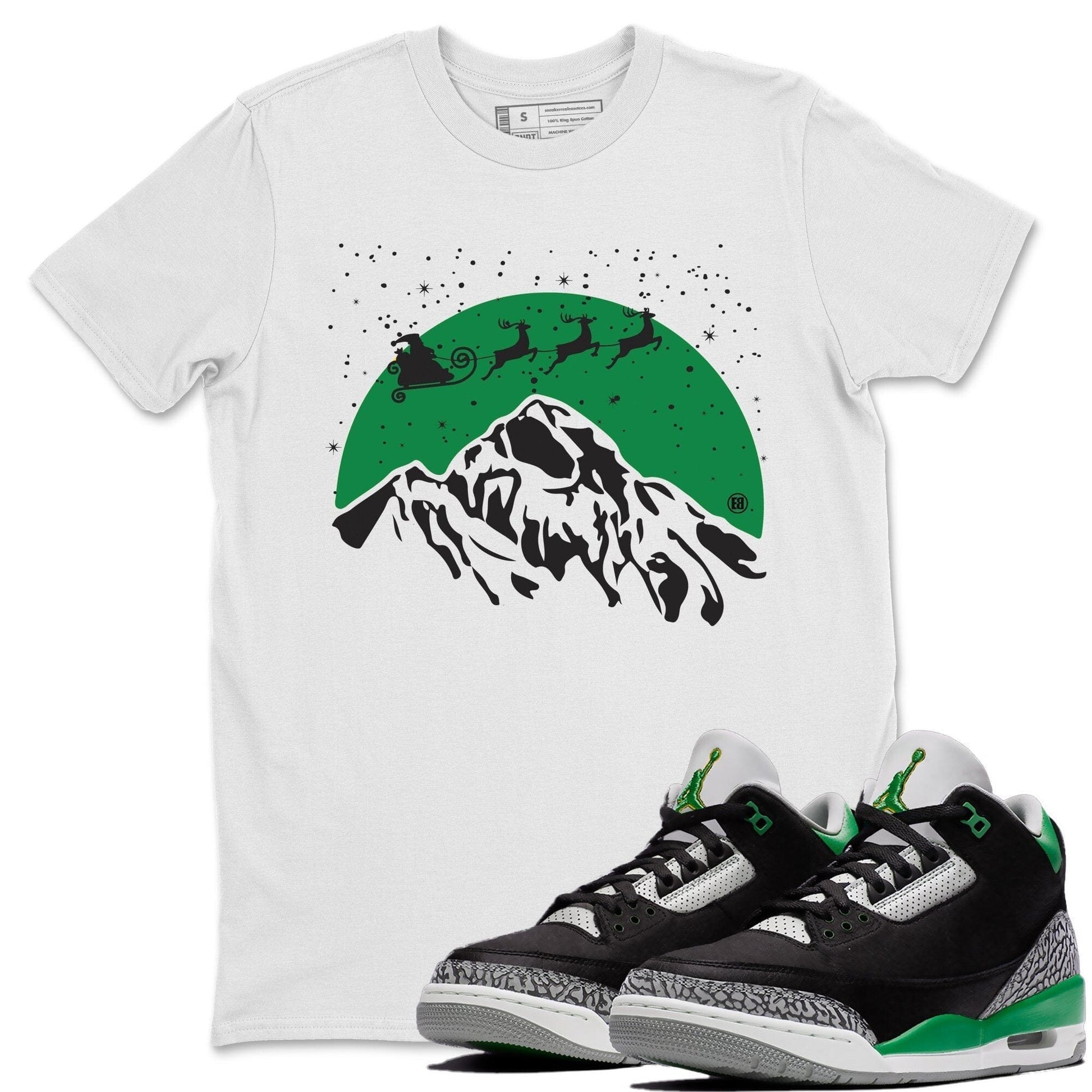 Jordan 3 Pine Green Sneaker Match Tees Santa Silhouette Sneaker Tees Jordan 3 Pine Green Sneaker Release Tees Unisex Shirts