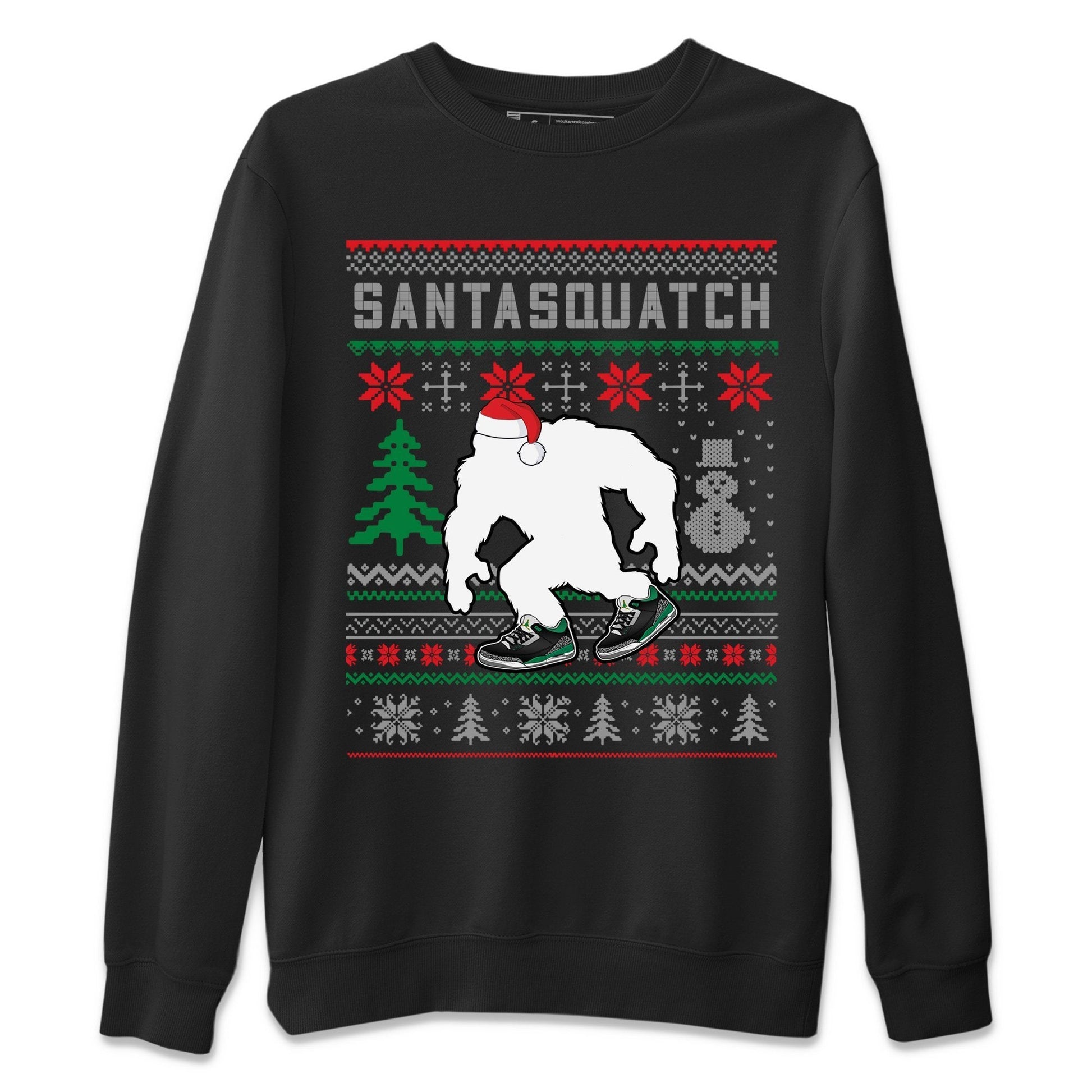 Jordan 3 Pine Green Sneaker Match Tees Santa Squatch Sneaker Tees Jordan 3 Pine Green Sneaker Release Tees Unisex Shirts