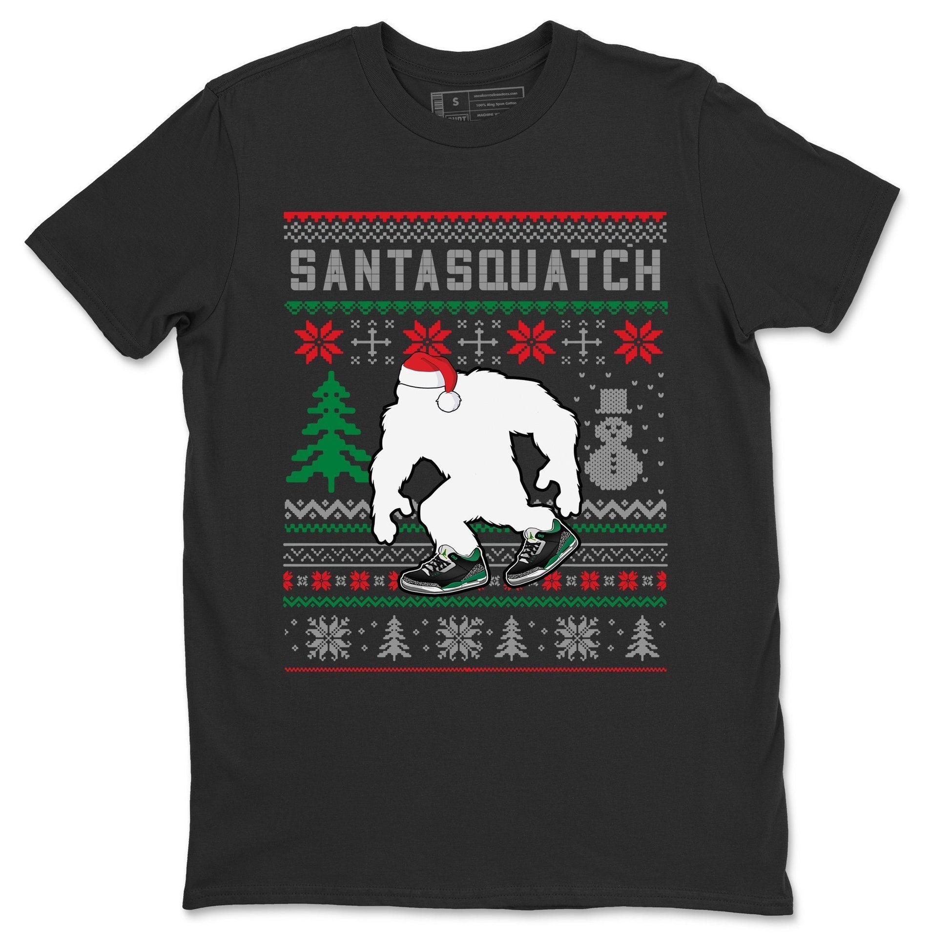 Jordan 3 Pine Green Sneaker Match Tees Santa Squatch Sneaker Tees Jordan 3 Pine Green Sneaker Release Tees Unisex Shirts