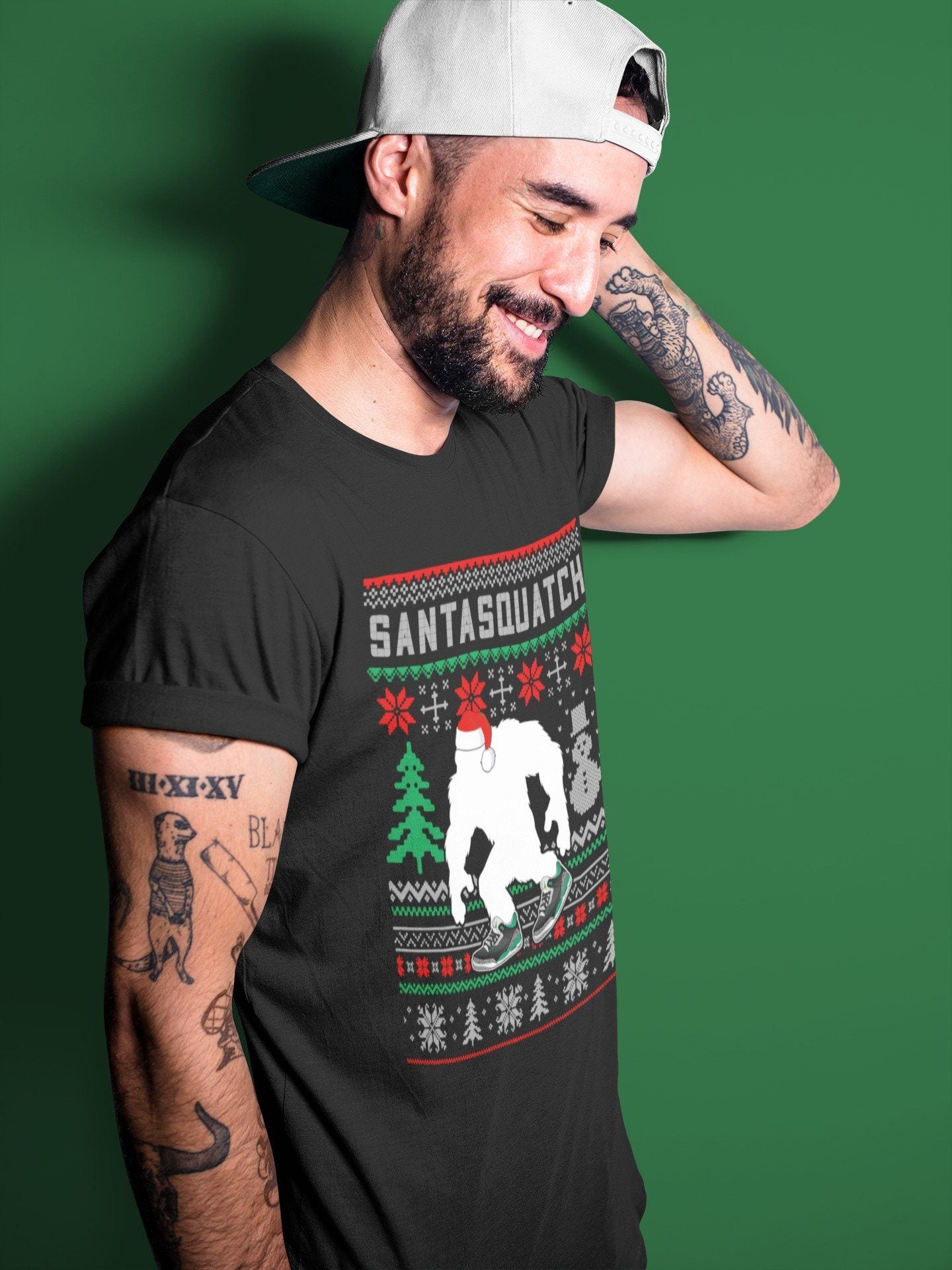 Jordan 3 Pine Green Sneaker Match Tees Santa Squatch Sneaker Tees Jordan 3 Pine Green Sneaker Release Tees Unisex Shirts