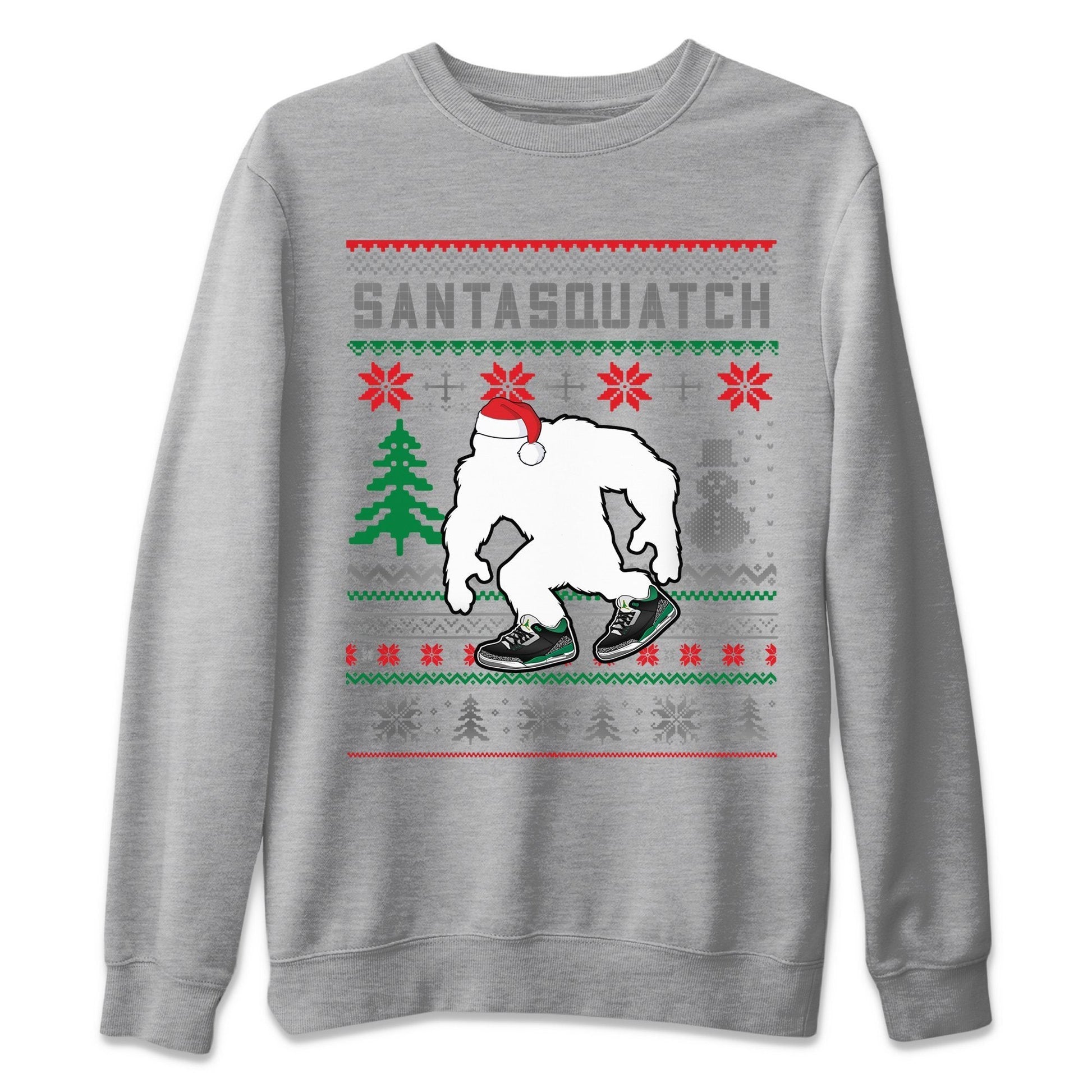 Jordan 3 Pine Green Sneaker Match Tees Santa Squatch Sneaker Tees Jordan 3 Pine Green Sneaker Release Tees Unisex Shirts