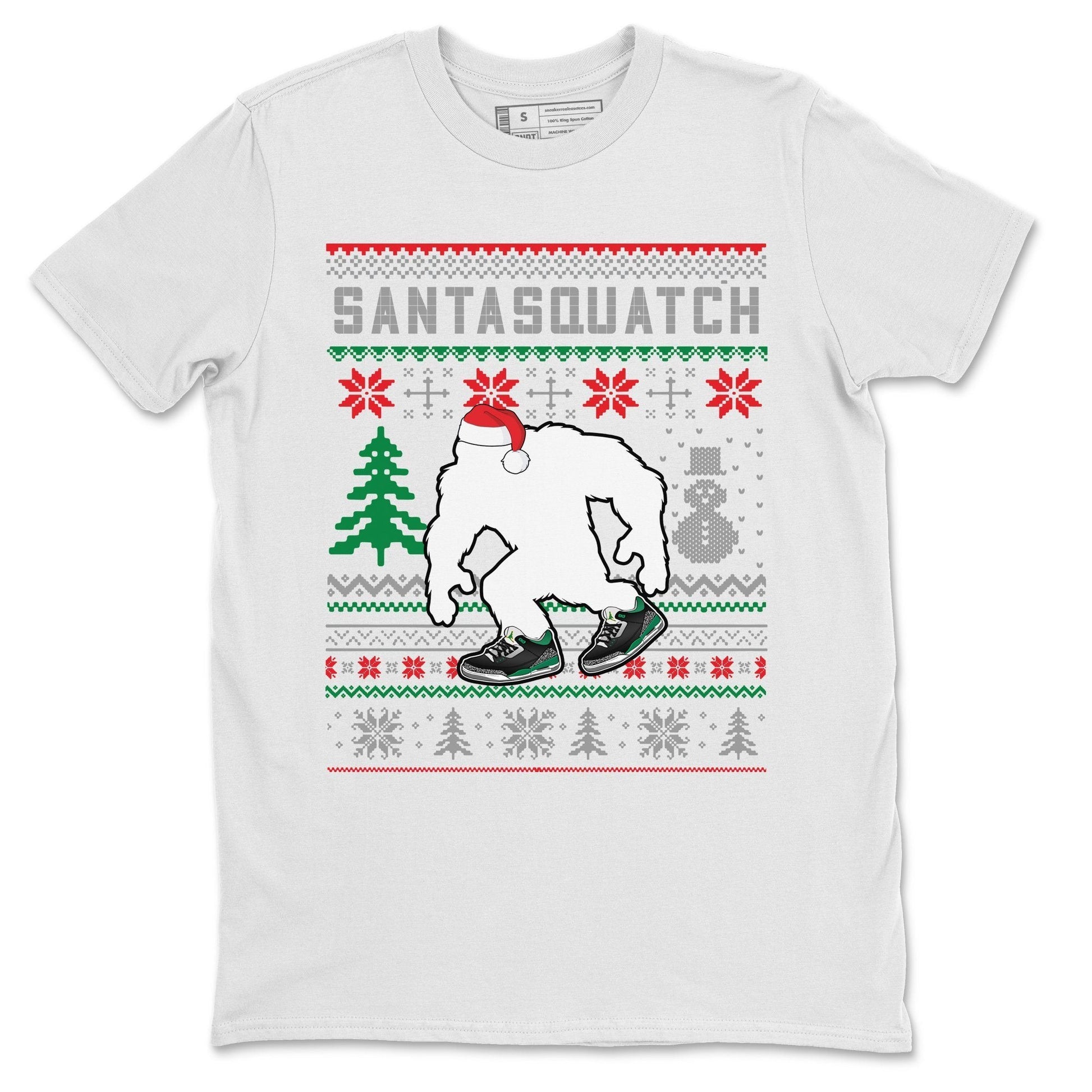 Jordan 3 Pine Green Sneaker Match Tees Santa Squatch Sneaker Tees Jordan 3 Pine Green Sneaker Release Tees Unisex Shirts