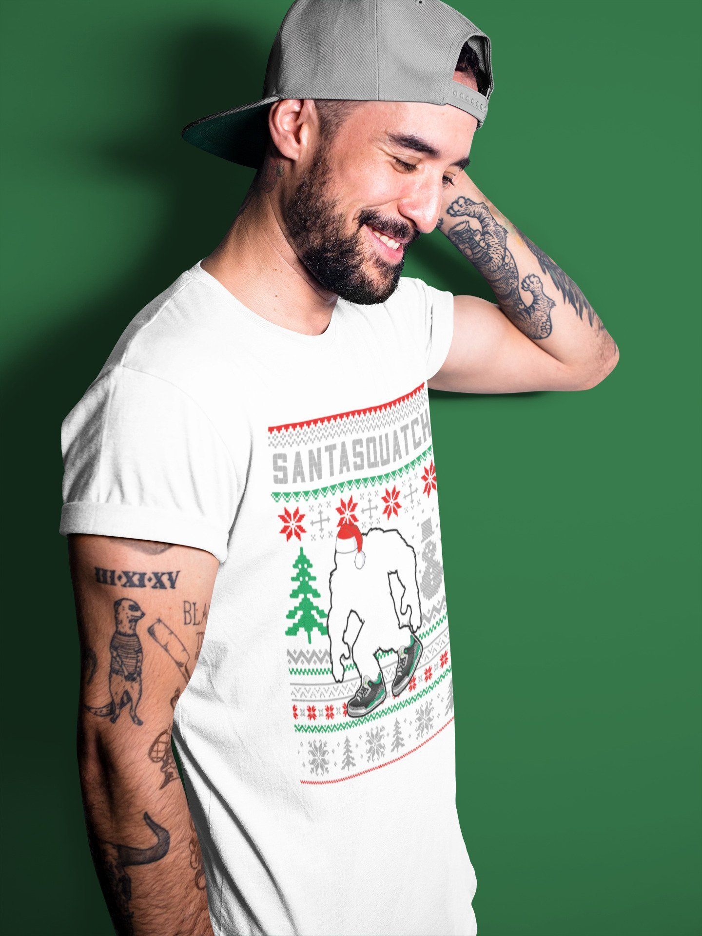 Jordan 3 Pine Green Sneaker Match Tees Santa Squatch Sneaker Tees Jordan 3 Pine Green Sneaker Release Tees Unisex Shirts