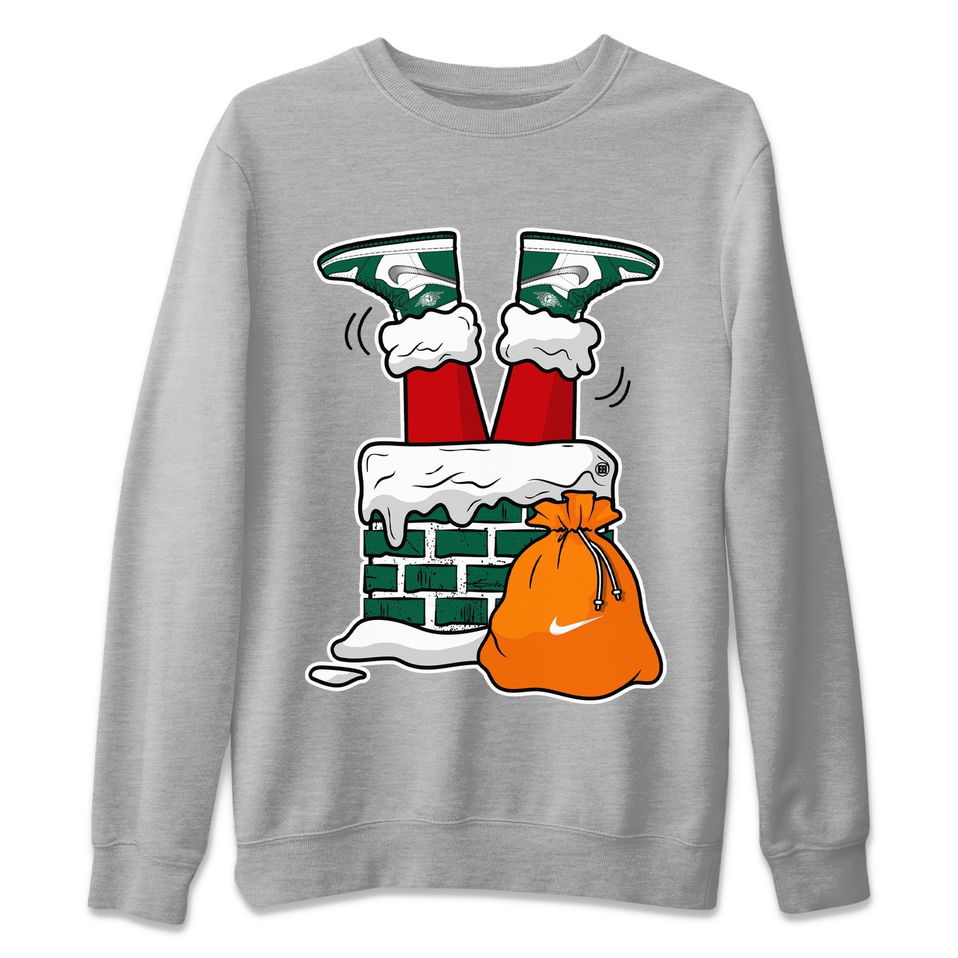 Jordan 1 Gorge Green Sneaker Match Tees Santa Stuck In Chimney Sneaker Tees Jordan 1 Gorge Green Sneaker Release Tees Unisex Shirts