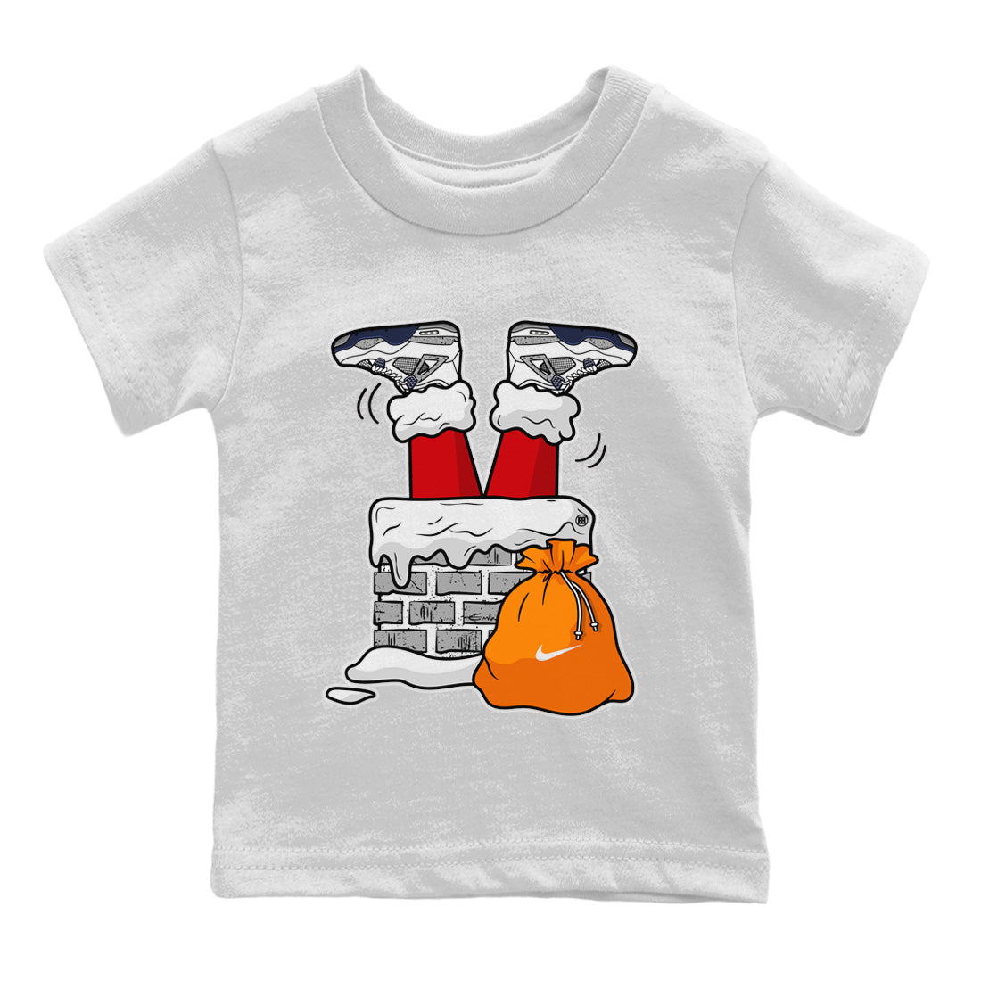 Jordan 4 Midnight Navy Sneaker Match Tees Santa Stuck In Chimney Sneaker Tees Jordan 4 Midnight Navy Sneaker Release Tees Kids Shirts