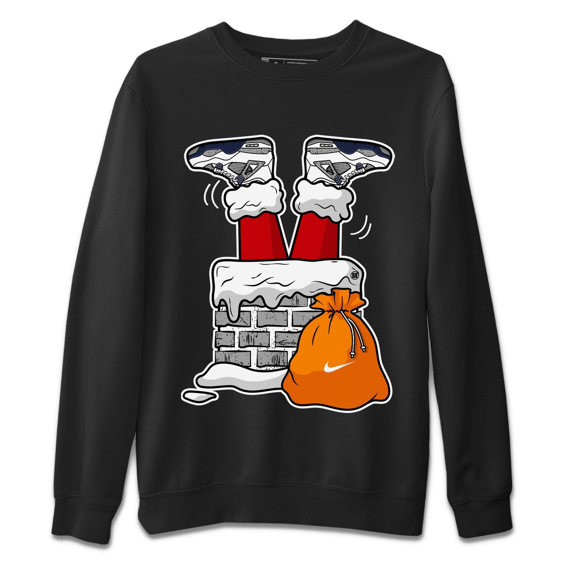 Jordan 4 Midnight Navy Sneaker Match Tees Santa Stuck In Chimney Sneaker Tees Jordan 4 Midnight Navy Sneaker Release Tees Unisex Shirts