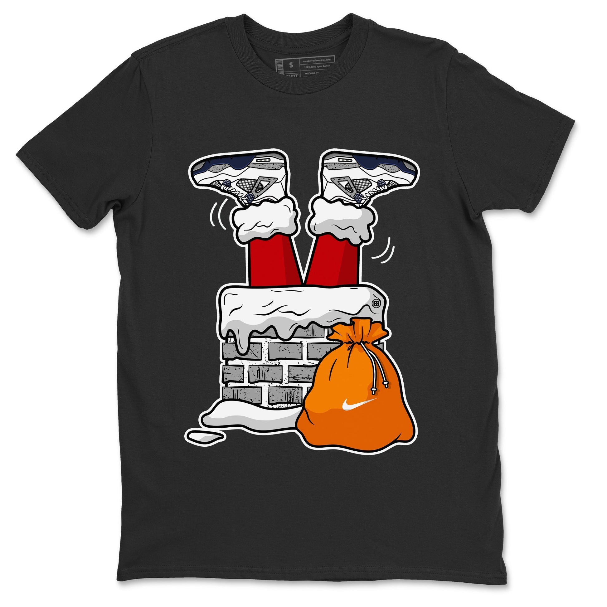 Jordan 4 Midnight Navy Sneaker Match Tees Santa Stuck In Chimney Sneaker Tees Jordan 4 Midnight Navy Sneaker Release Tees Unisex Shirts