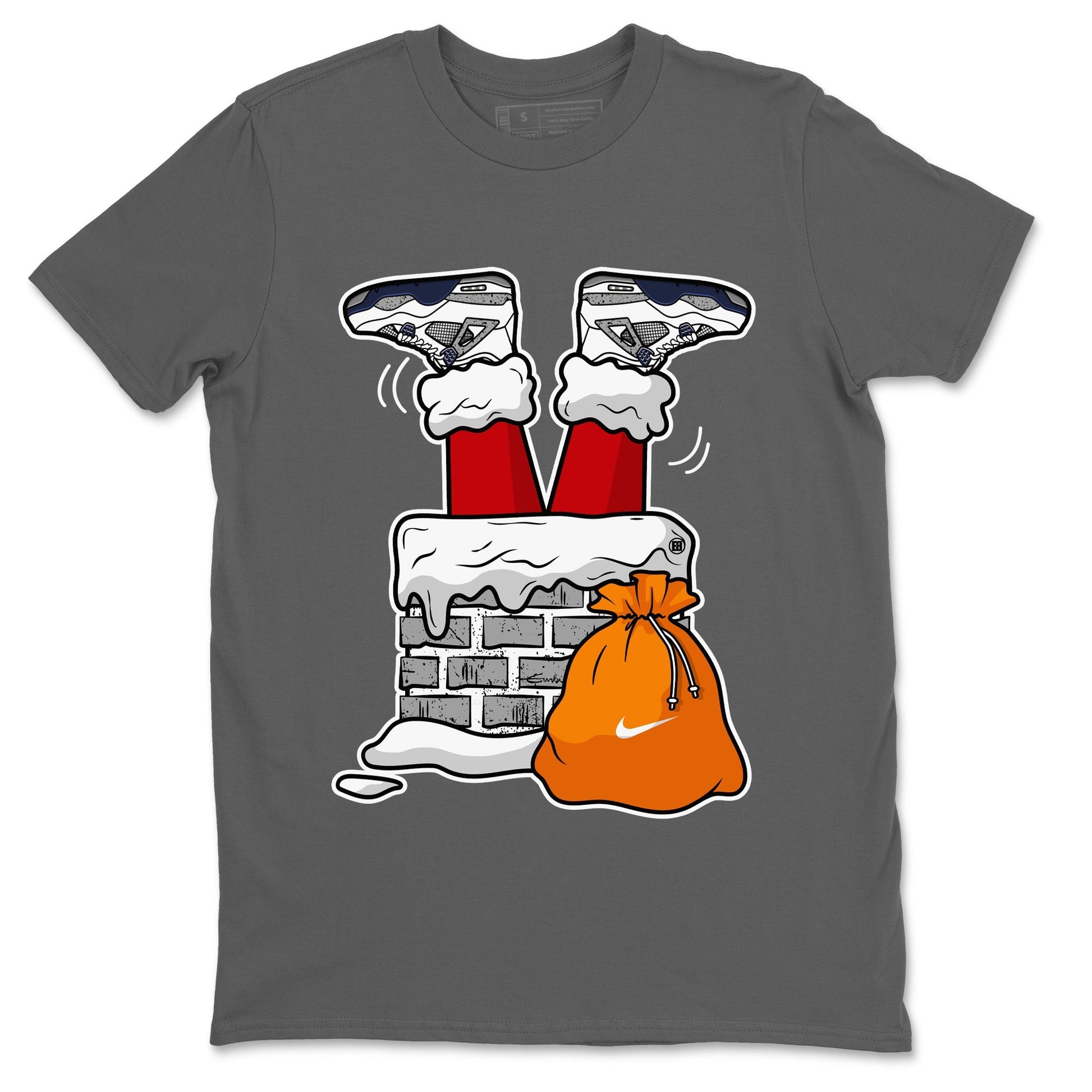 Jordan 4 Midnight Navy Sneaker Match Tees Santa Stuck In Chimney Sneaker Tees Jordan 4 Midnight Navy Sneaker Release Tees Unisex Shirts