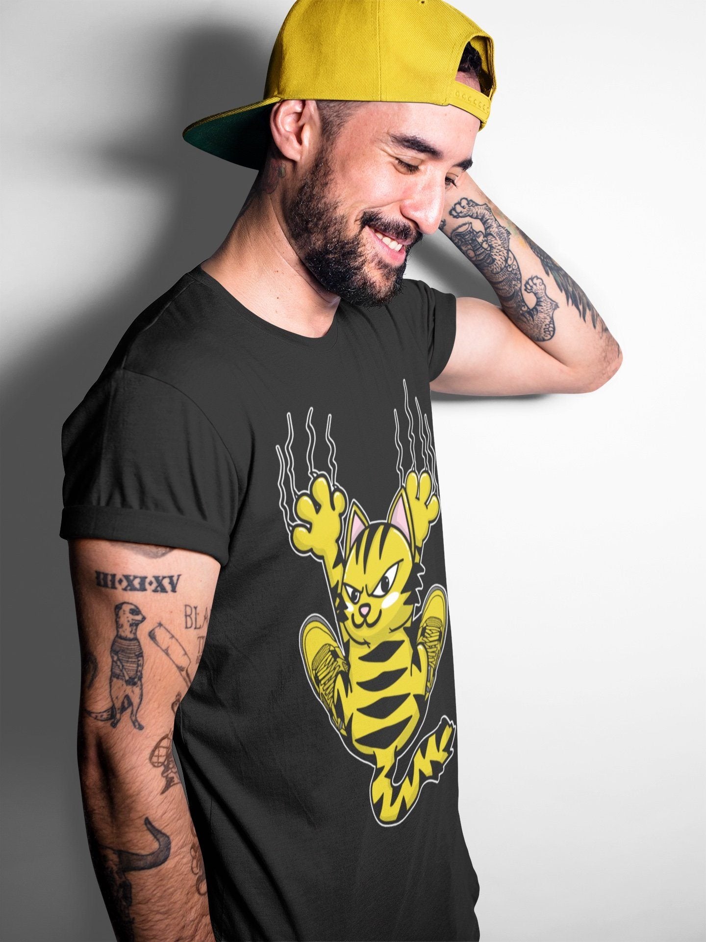 Jordan 4 Lightning Sneaker Match Tees Scratching Cat Sneaker Tees Jordan 4 Lightning Sneaker Release Tees Unisex Shirts