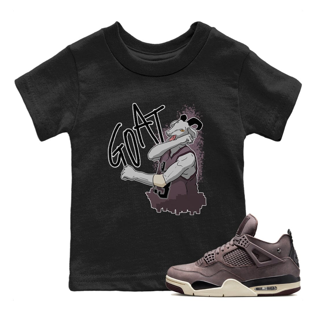 Jordan 4 A Ma Maniere Sneaker Match Tees Screaming Goat Sneaker Tees Jordan 4 A Ma Maniere Sneaker Release Tees Kids Shirts